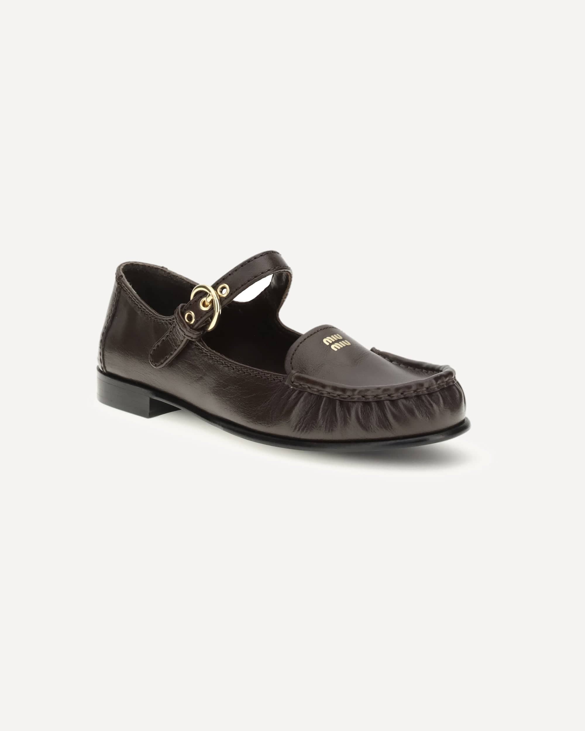 Miu Miu Buckled Leather Loafers - alternate view