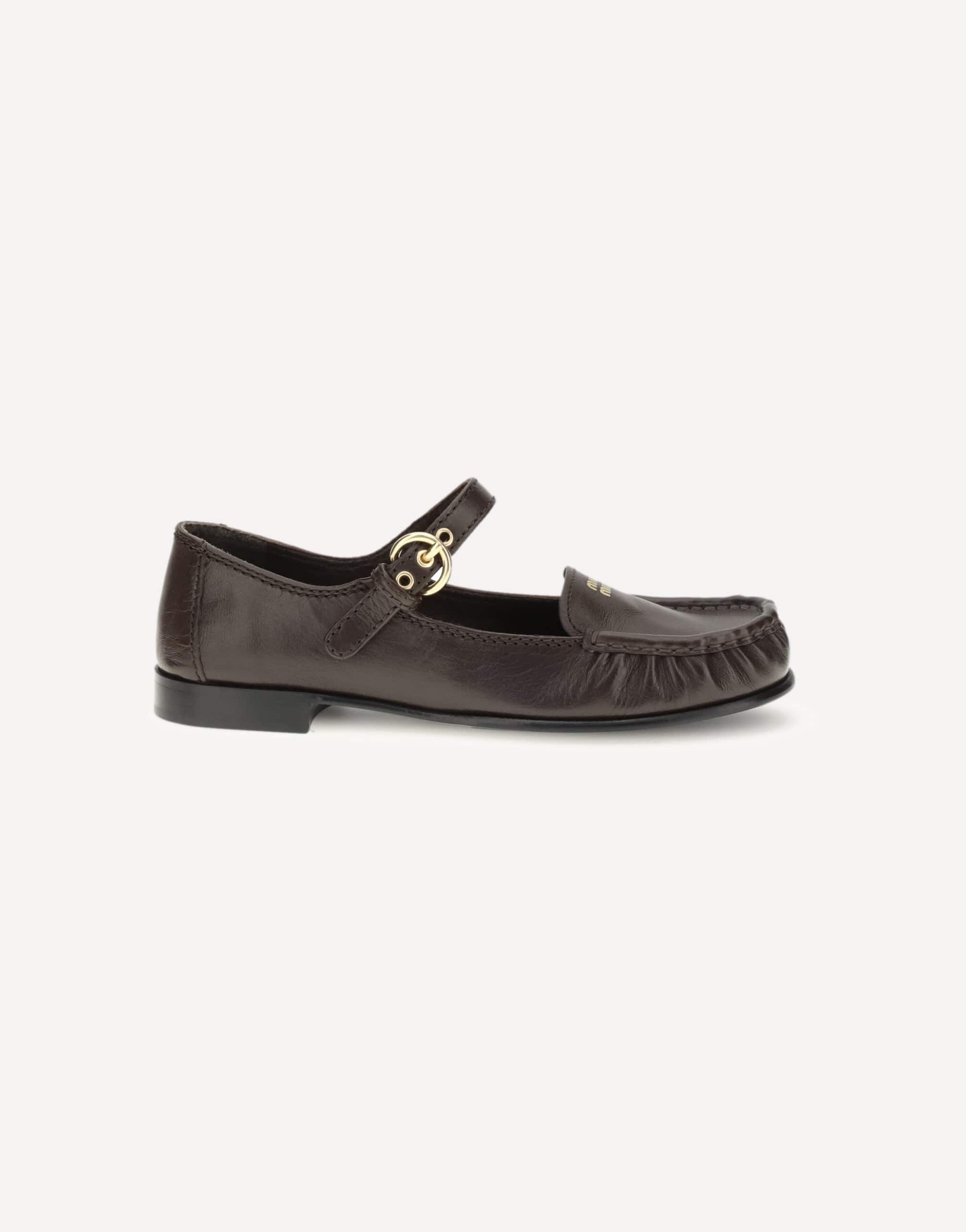 Miu Miu Buckled Leather Loafers