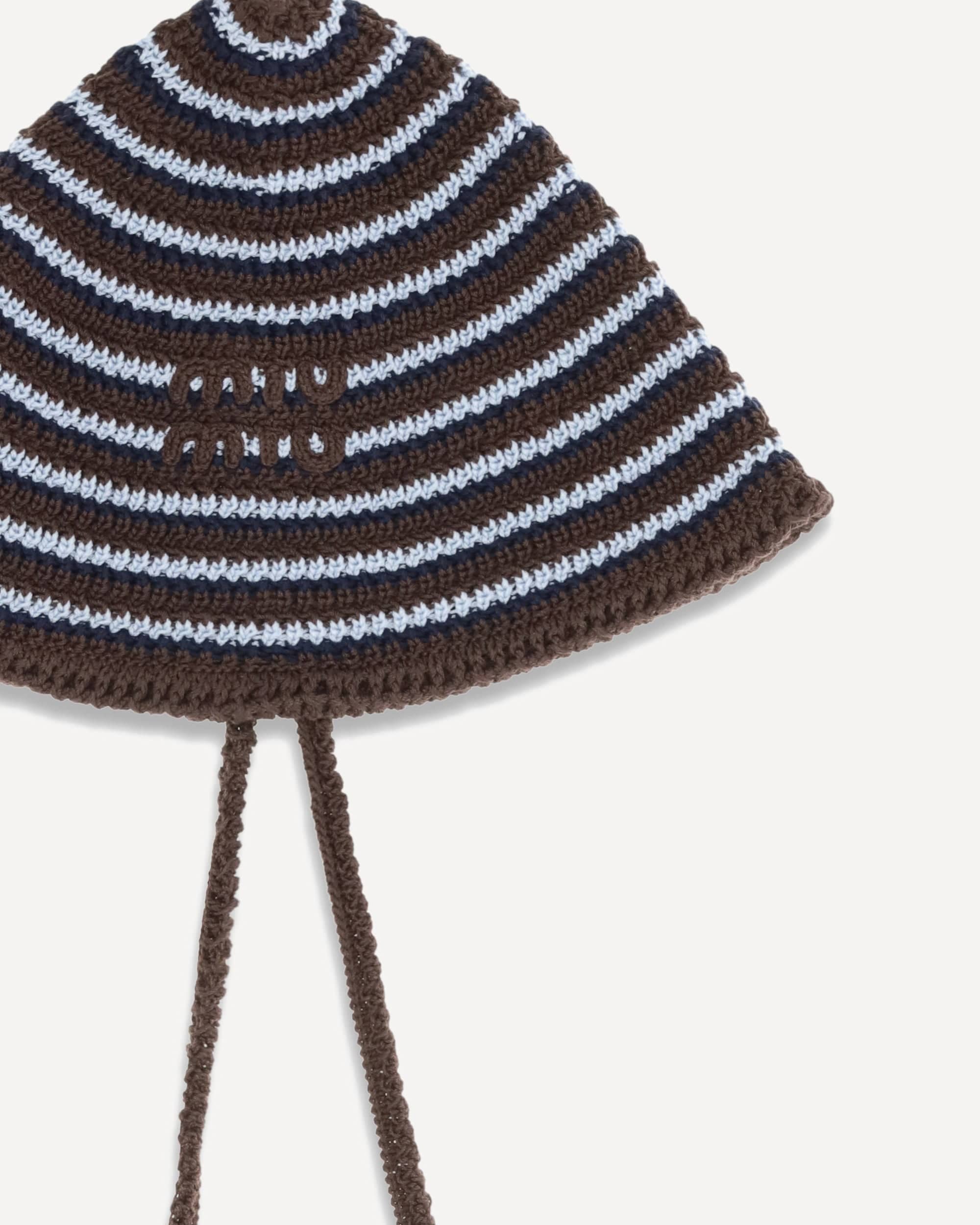 Miu Miu Cotton Crochet Hat With Ties