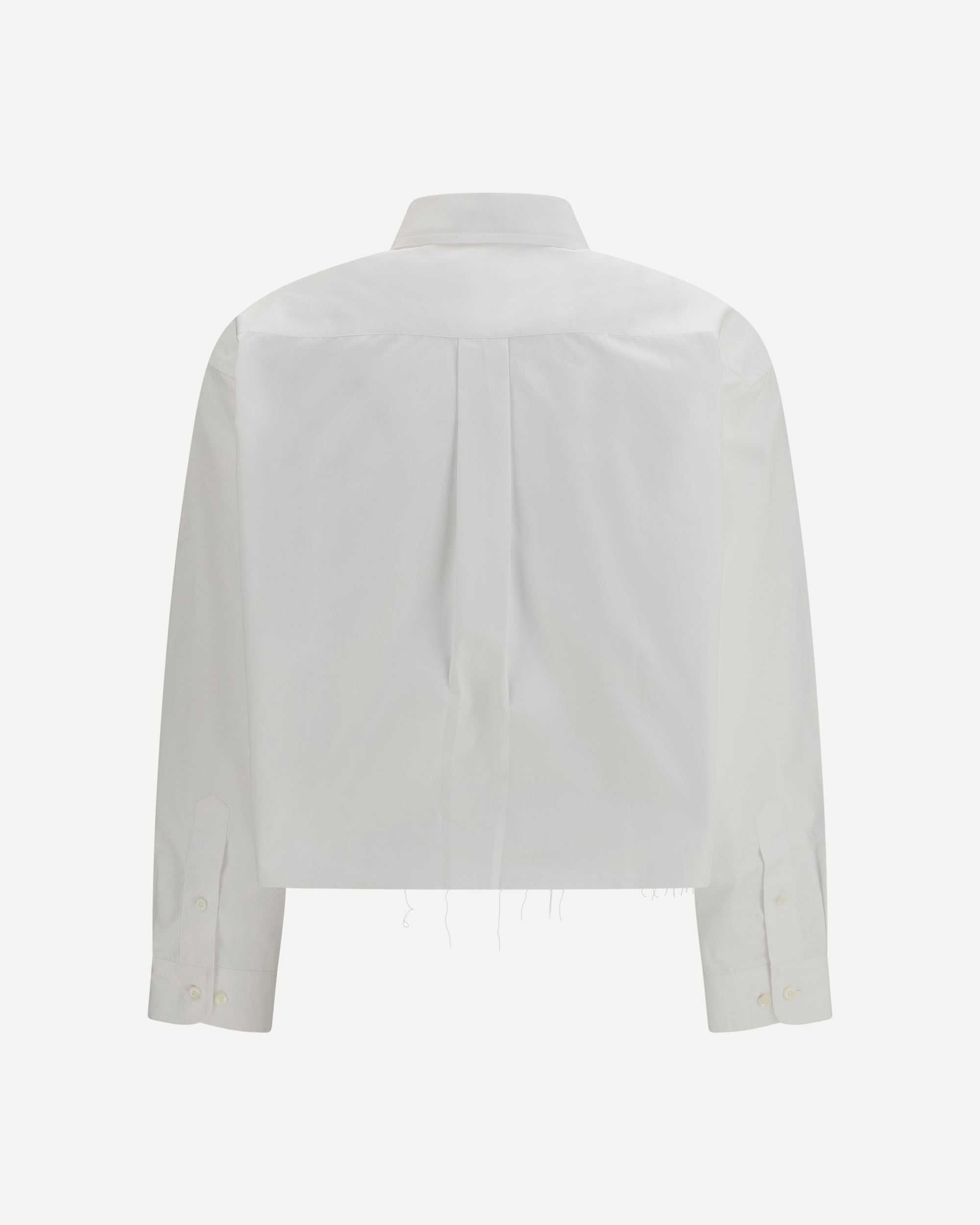 Miu Miu Cropped Cotton Poplin Shirt