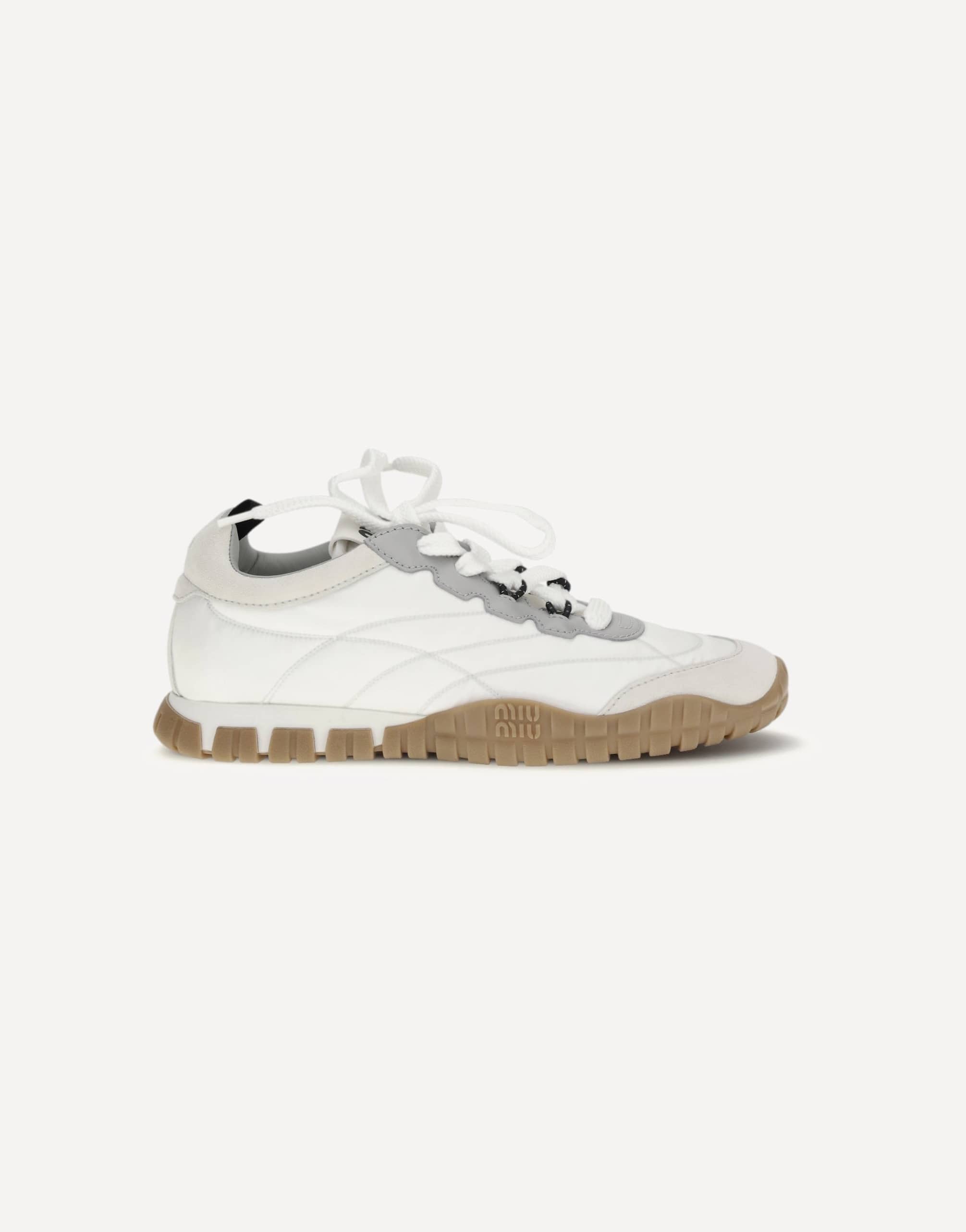 Miu Miu Fabric And Suede Sneakers