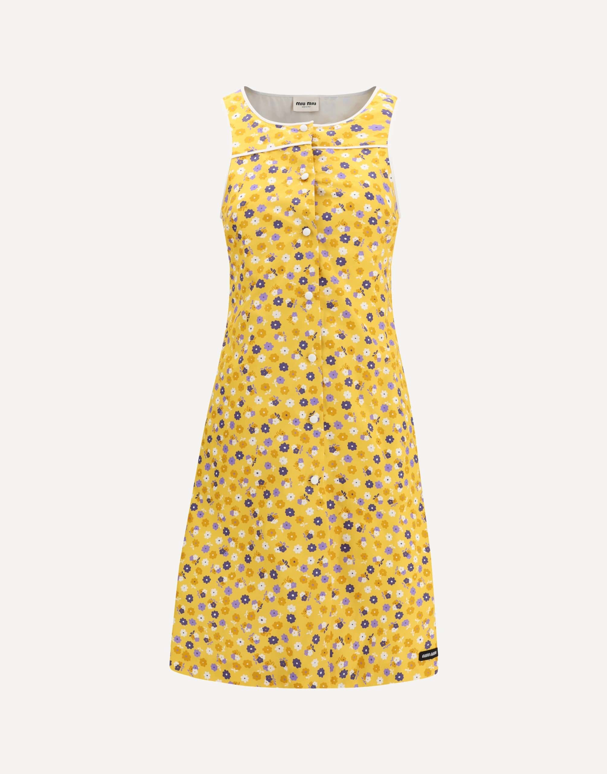 Miu Miu Miu Miu Floral Sleeveless Midi Dress