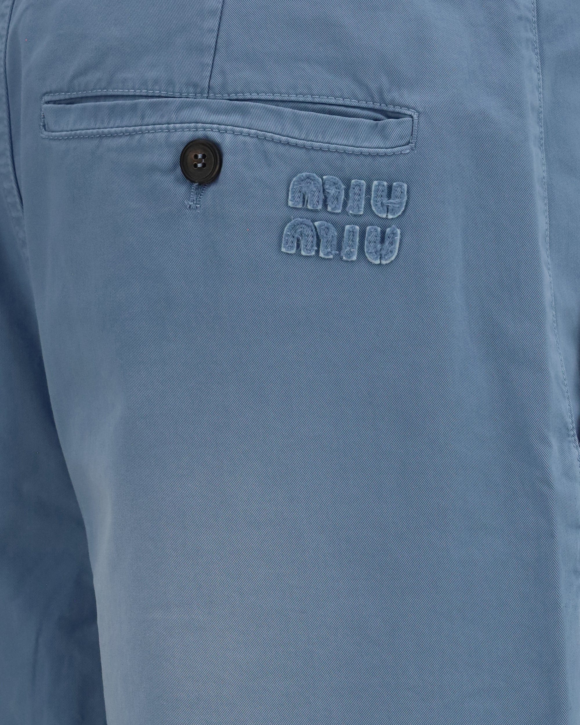 Miu Miu Miu Miu Garment-Dyed Wide-Leg Pants