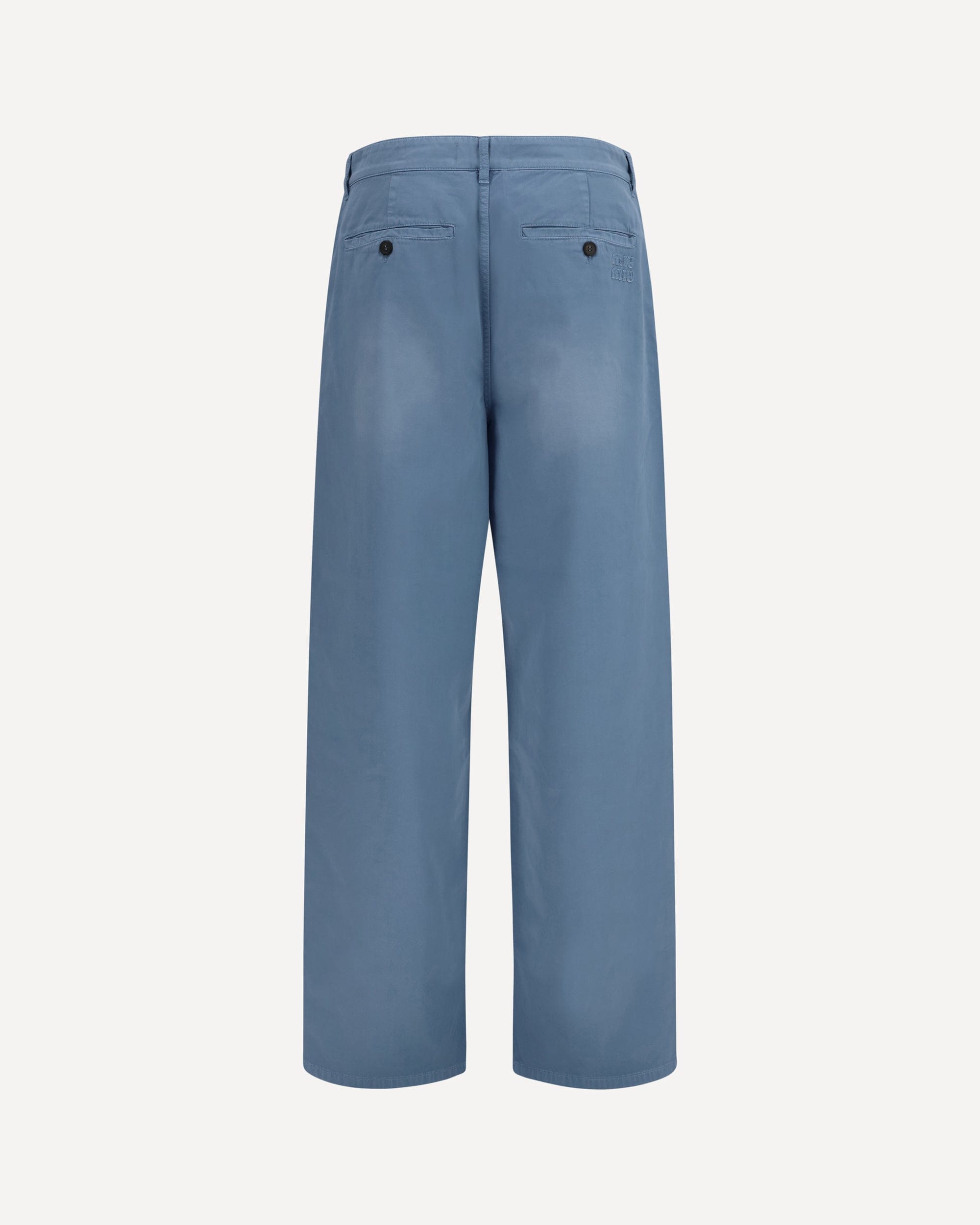 Miu Miu Miu Miu Garment-Dyed Wide-Leg Pants