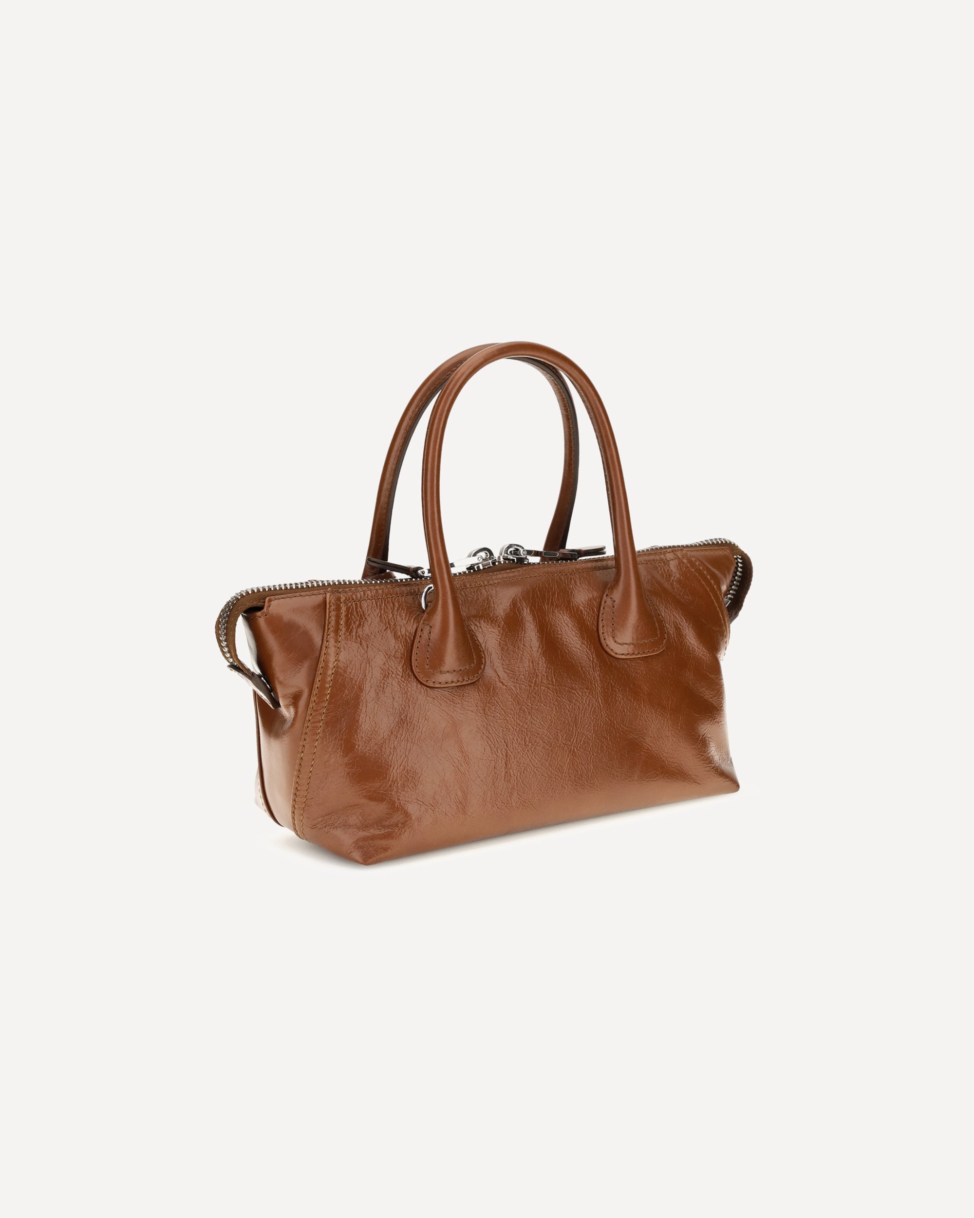 Bolso de mano de cuero brillante Miu Miu
