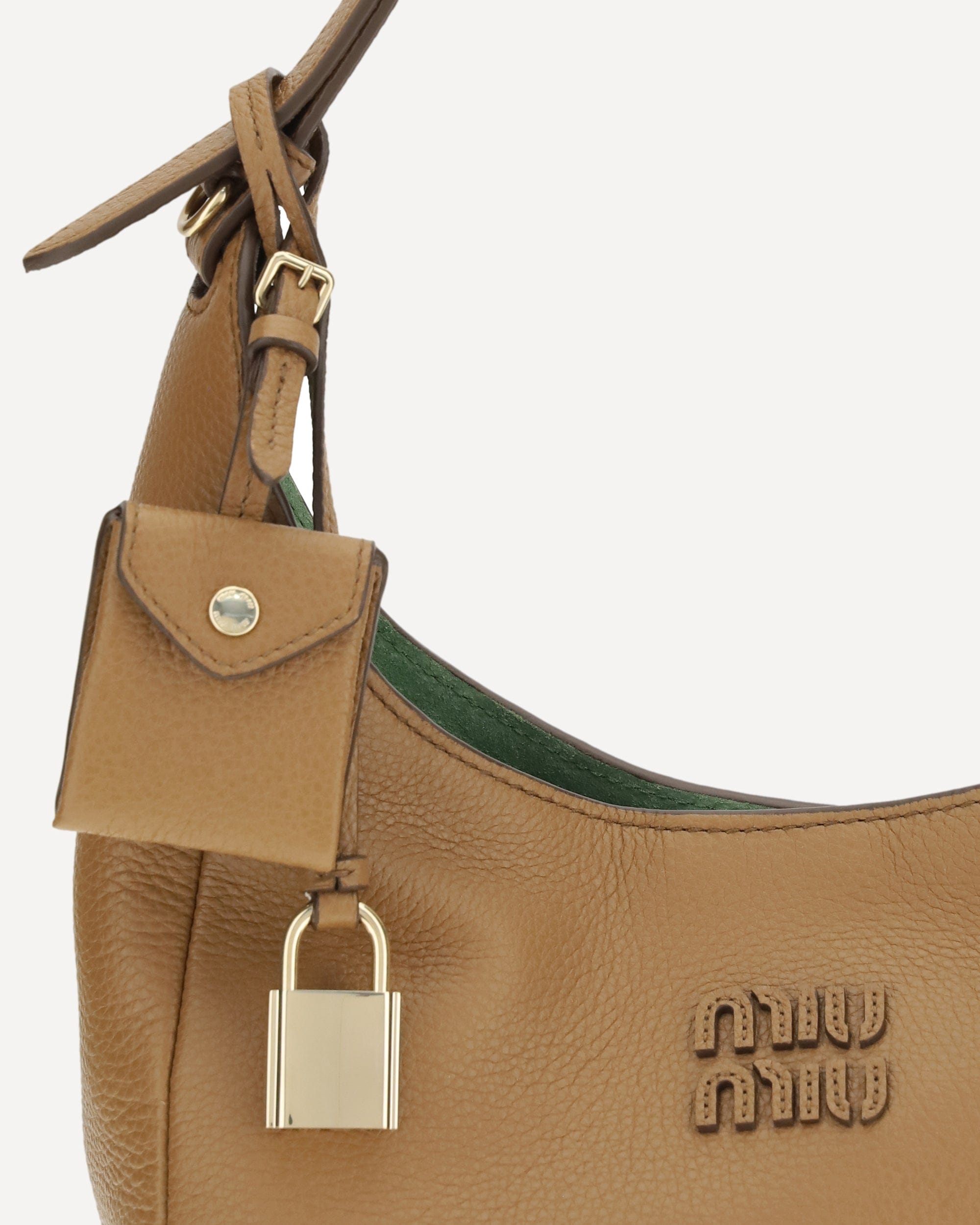 Miu Miu Hammered Leather Shoulder Bag