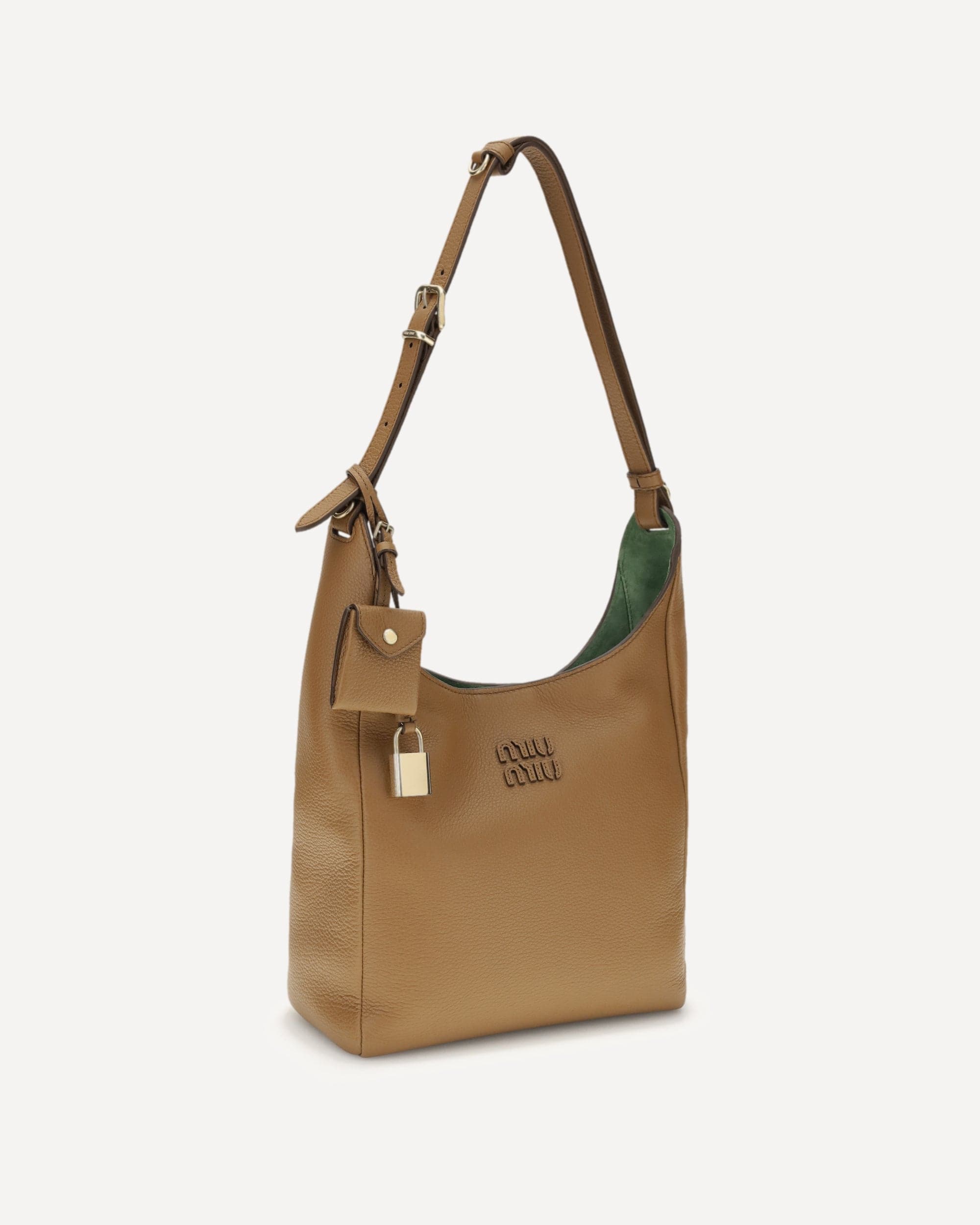 Miu Miu Hammered Leather Shoulder Bag
