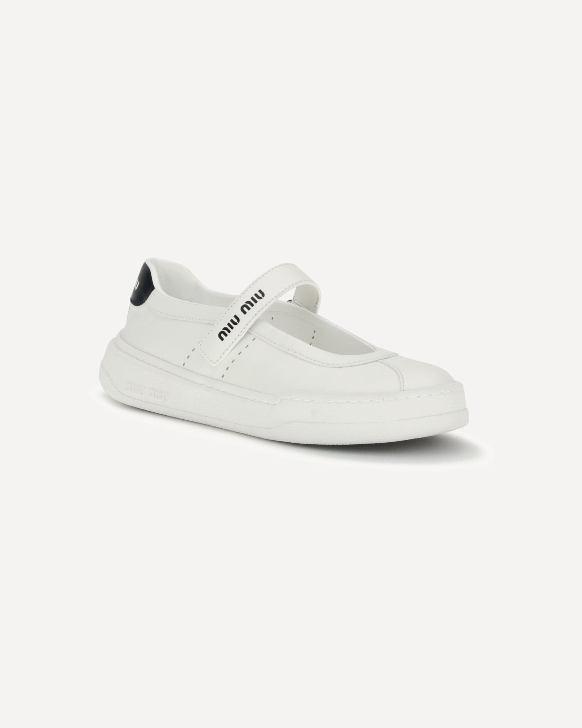 Miu Miu Leather Ballerina Sneakers - alternate view