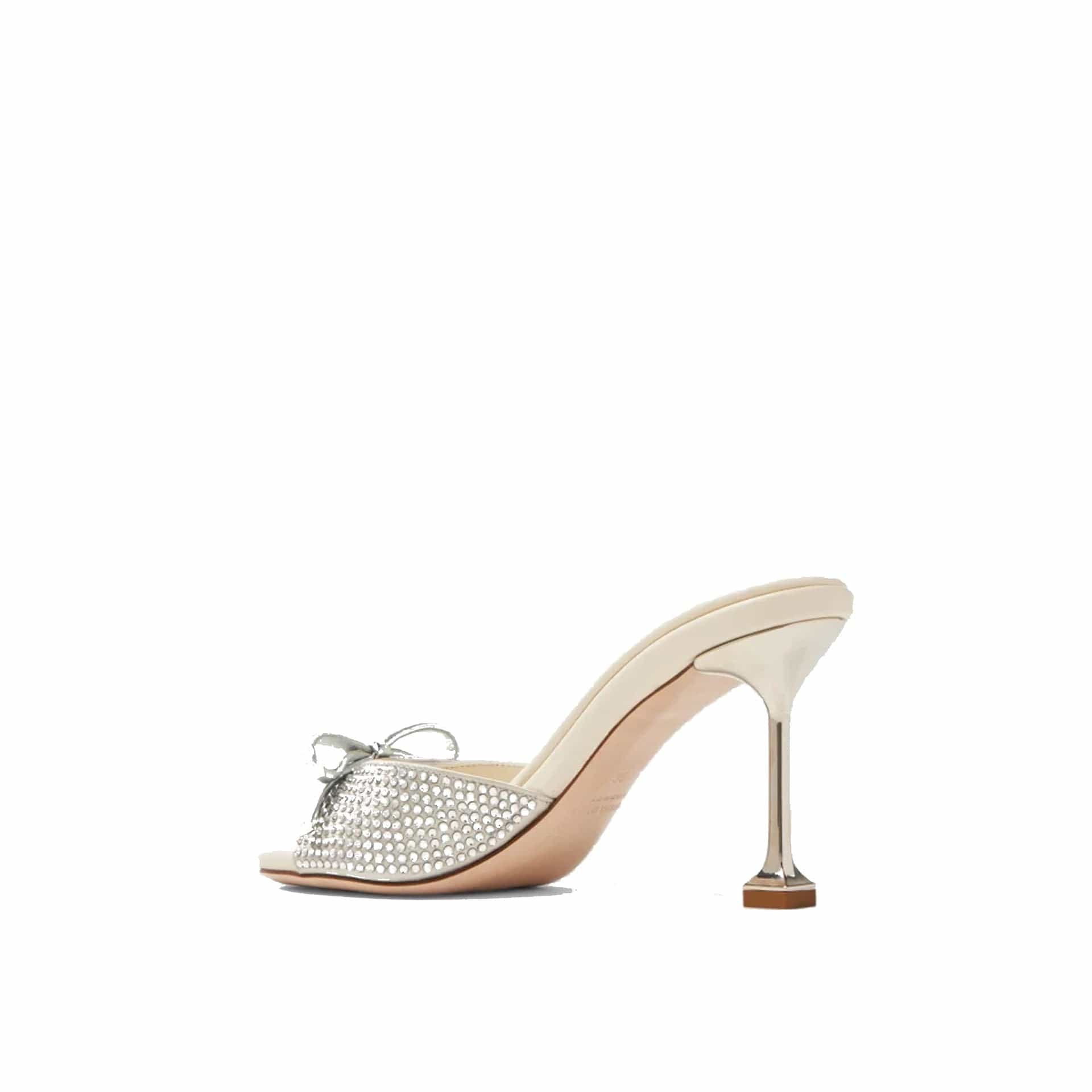 Miu Miu Leather Crystal Embellished Mules - alternate view