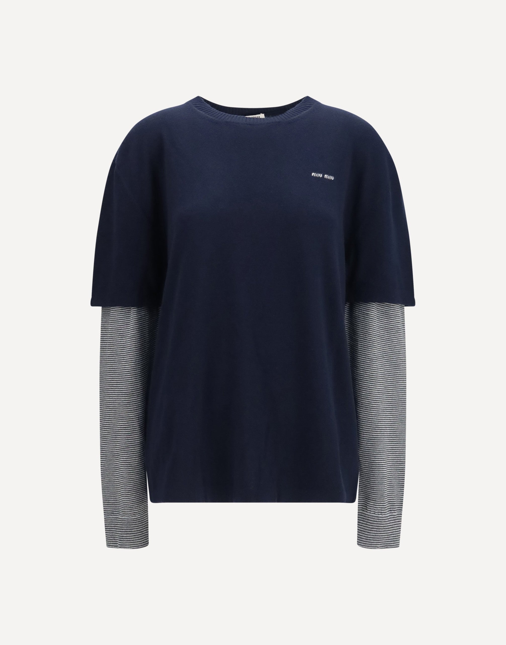 Miu Miu Long-Sleeve Layered Sweater