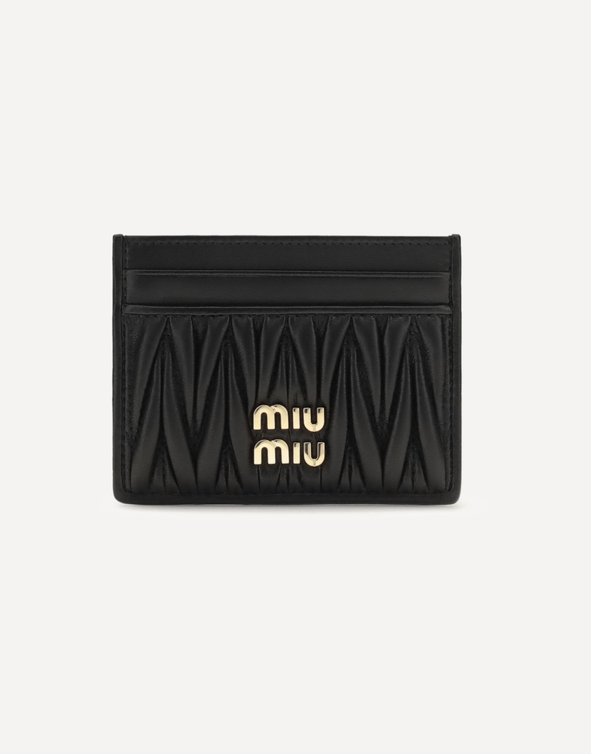 Miu Miu Miu Miu Matelassé Nappa Leather Card Holder