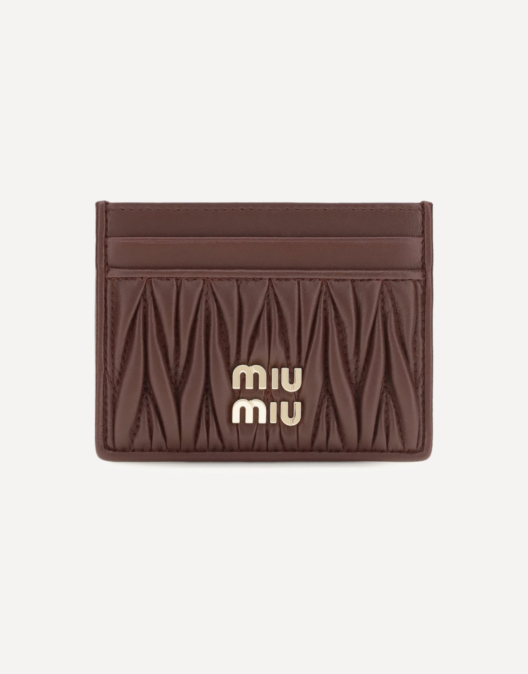 Miu Miu Miu Miu Matelassé Nappa Leather Card Holder