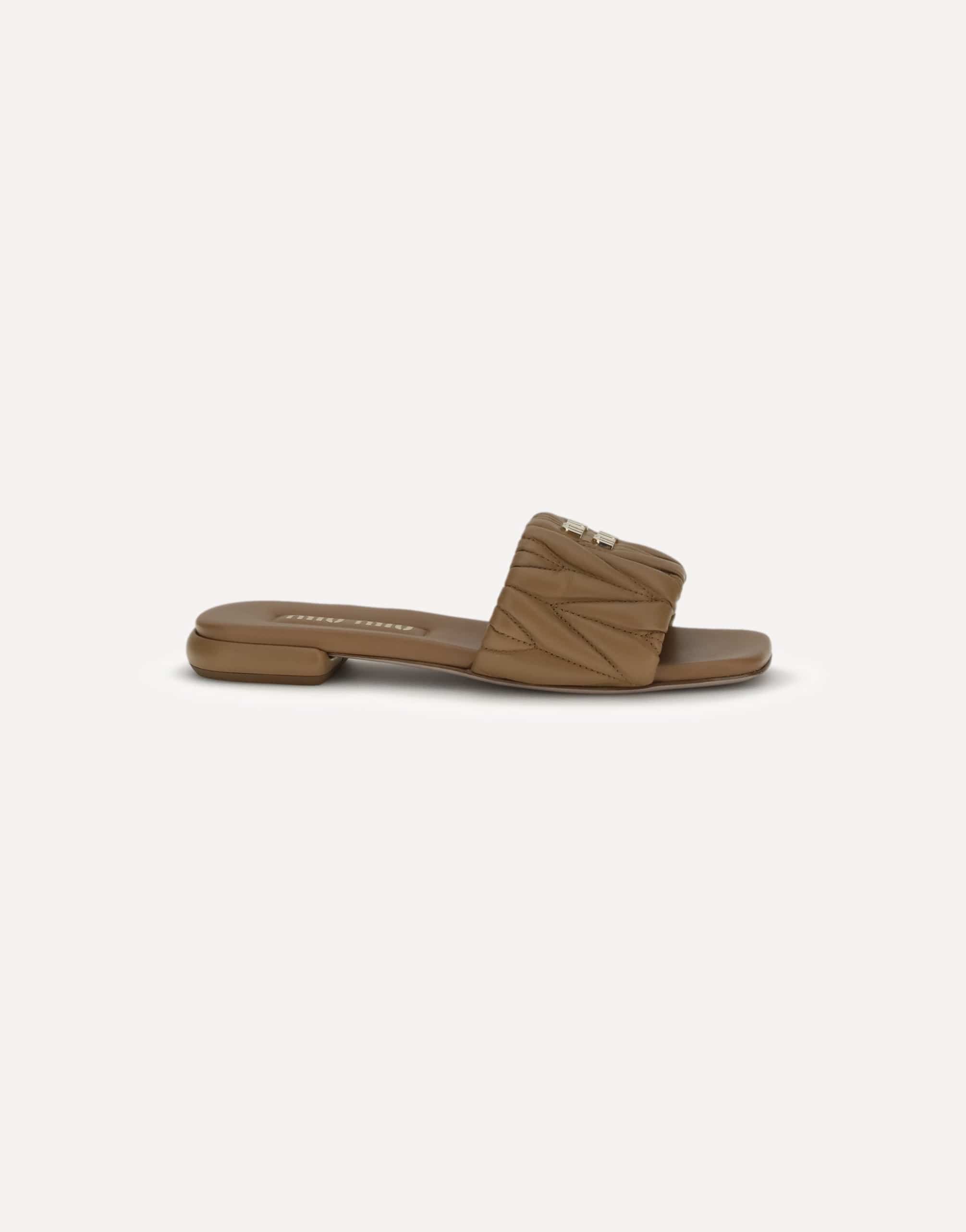 Miu Miu Matelassé Nappa Leather Sandals