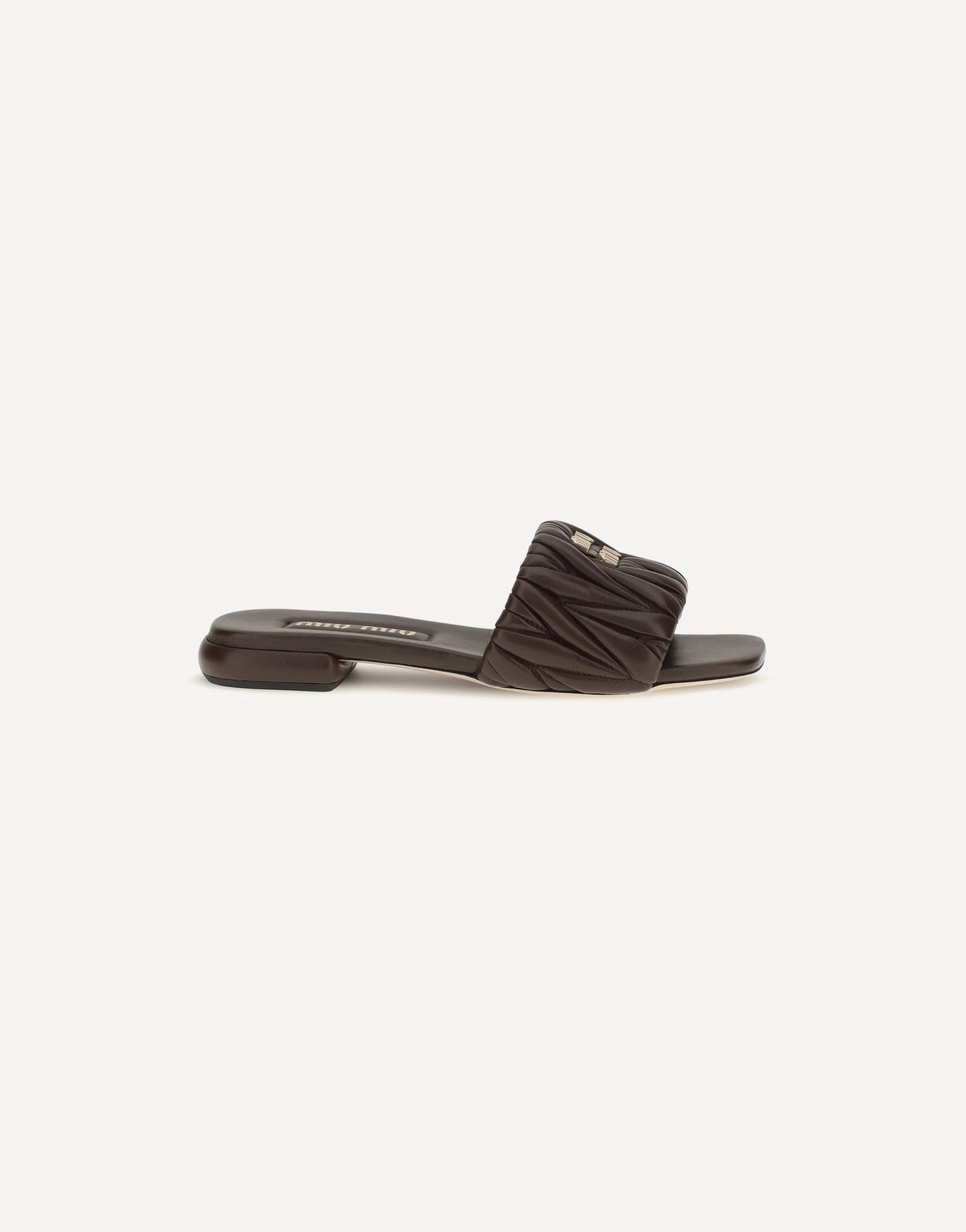 Miu Miu Matelassé Nappa Leather Sandals