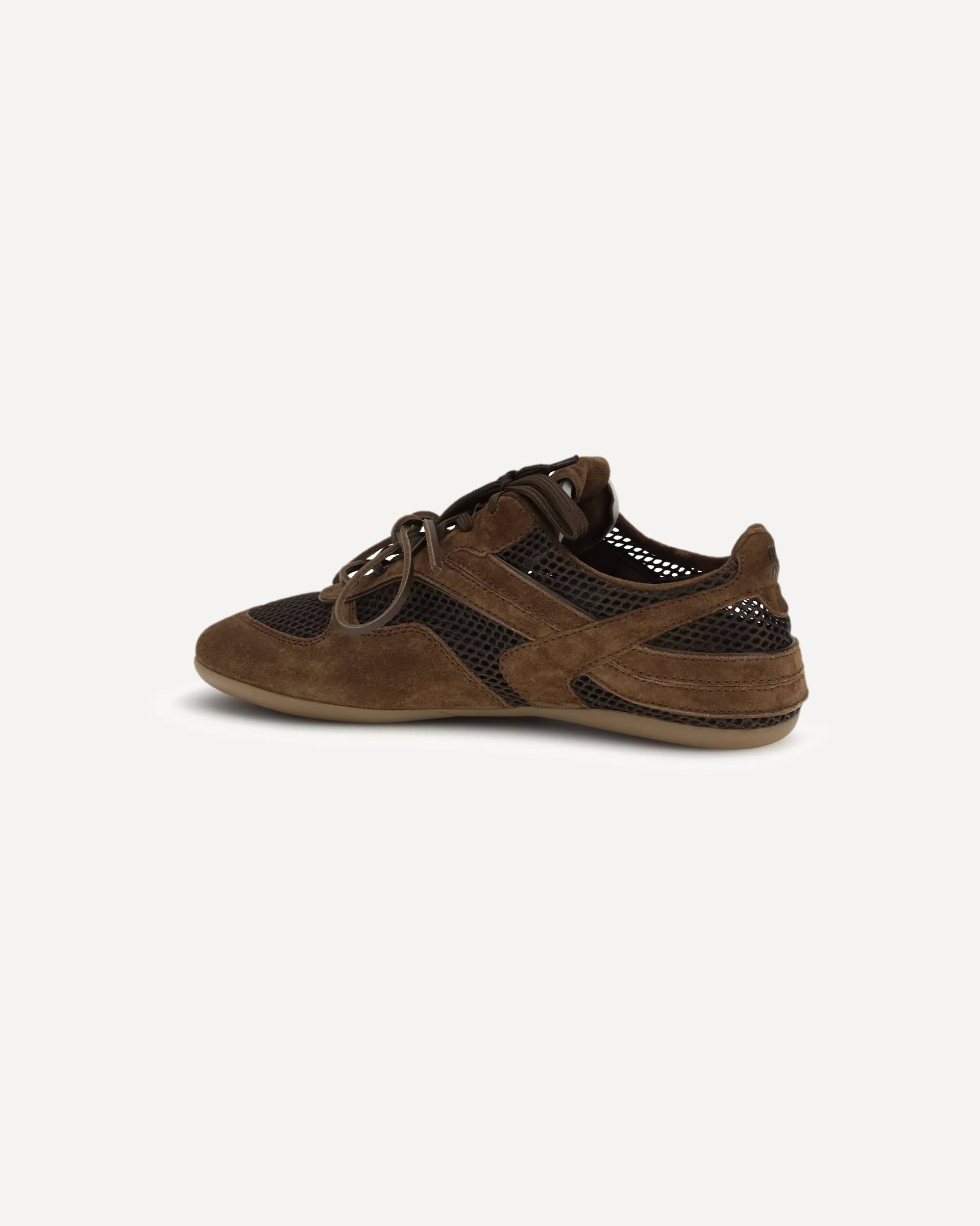 Miu Miu Mesh And Suede Sneakers