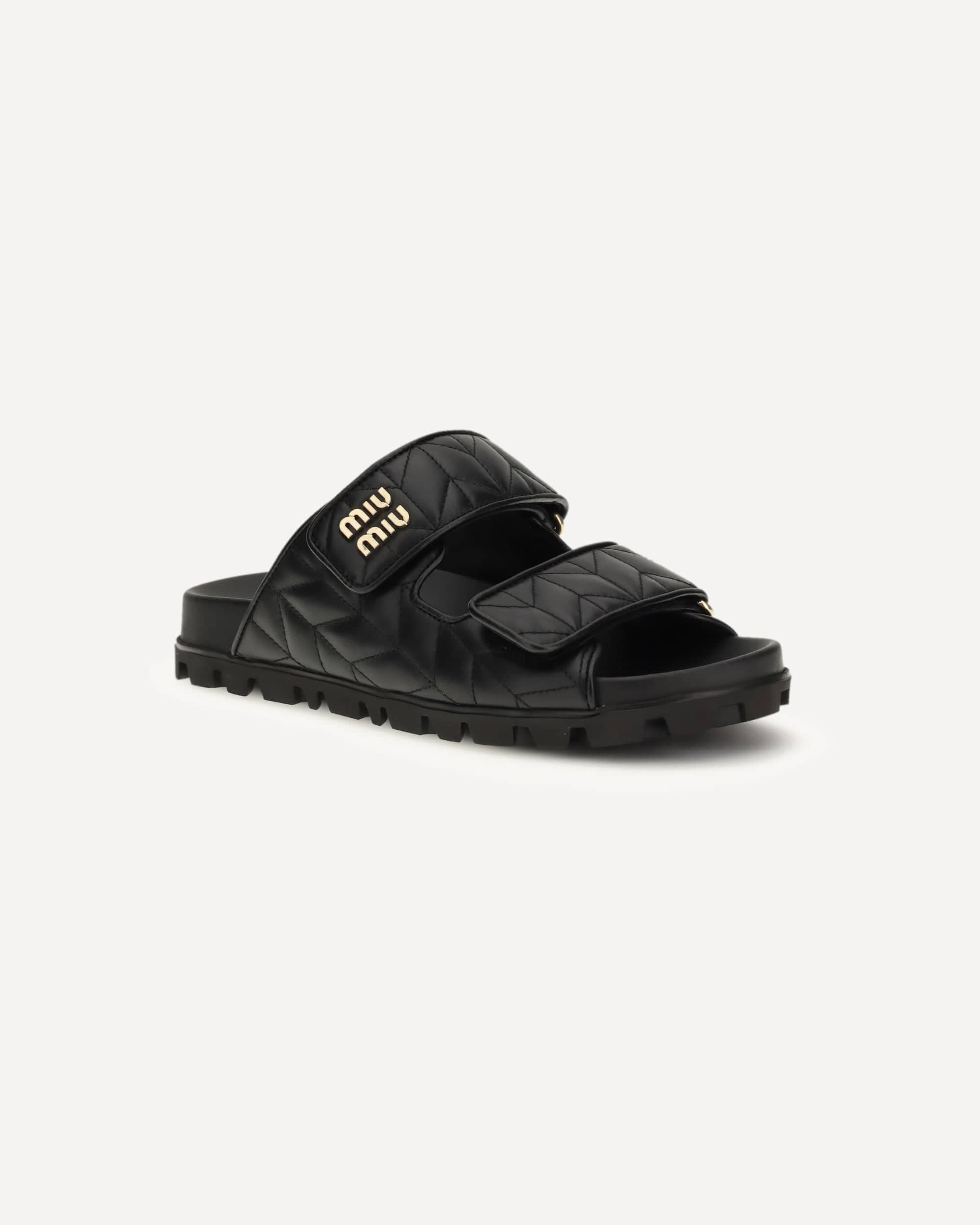 Miu Miu Nappa Leather Slippers - alternate view