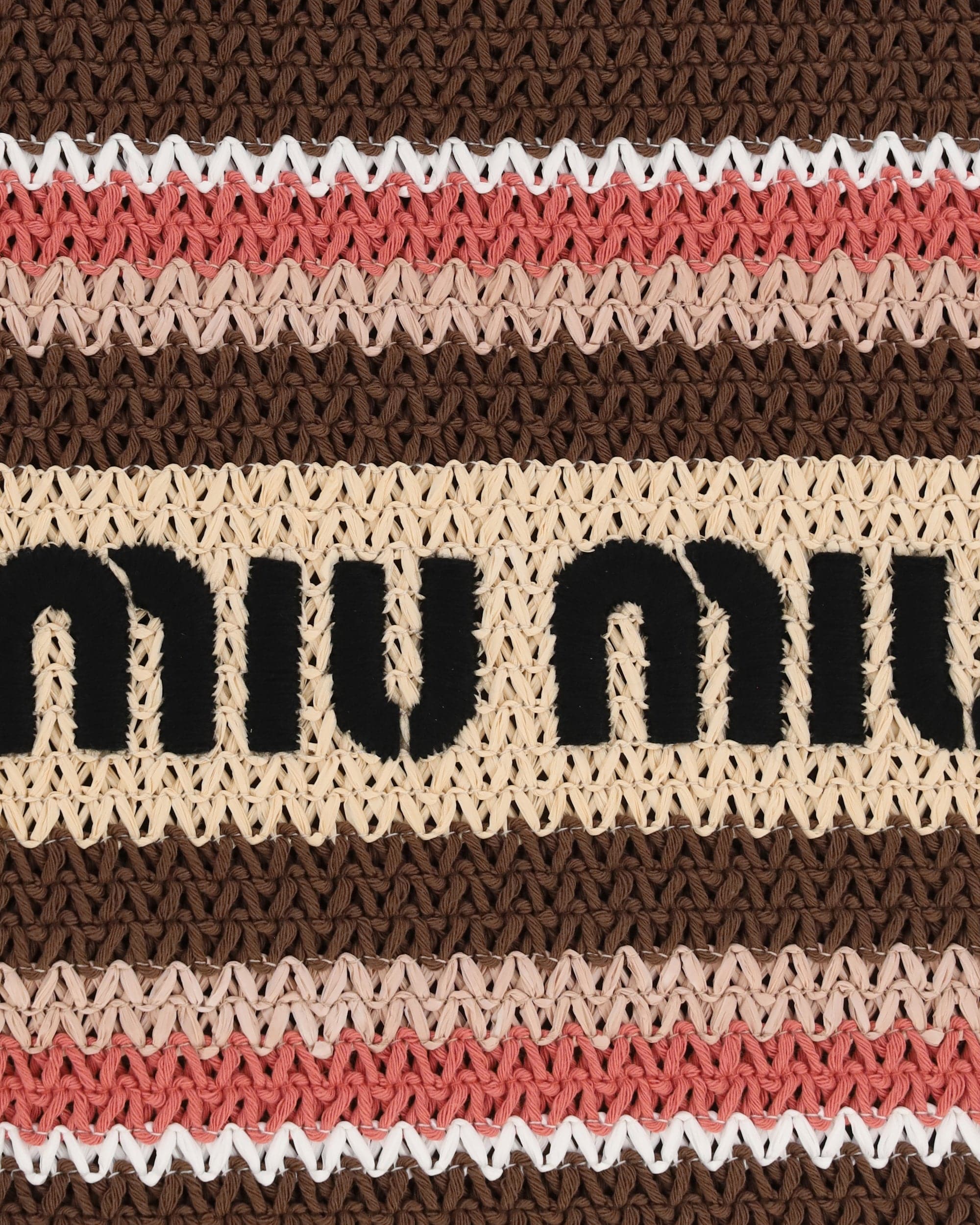 Miu Miu Miu Miu Raffia-Effect Yarn Tote Bag