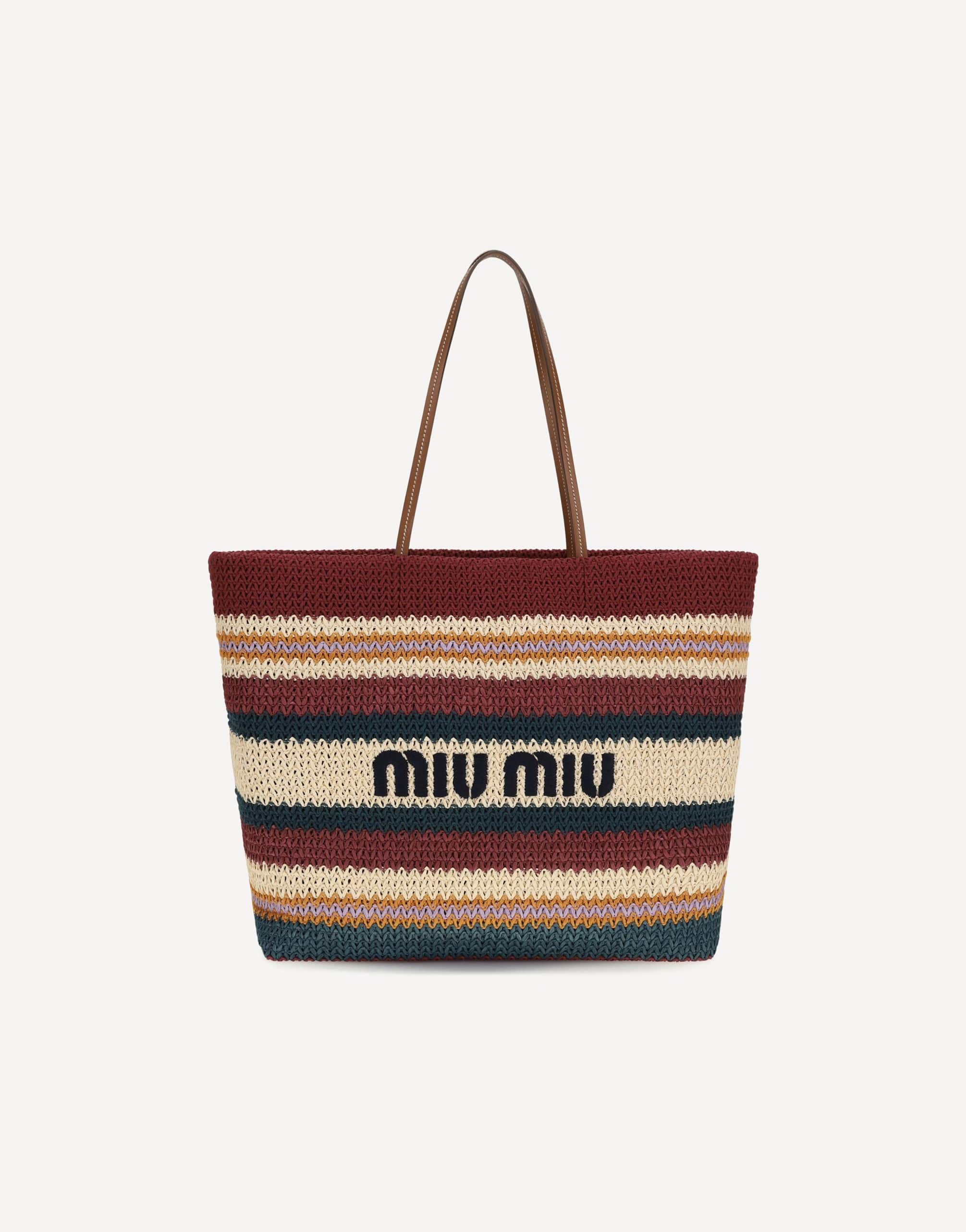Miu Miu Raffia Tote Bag