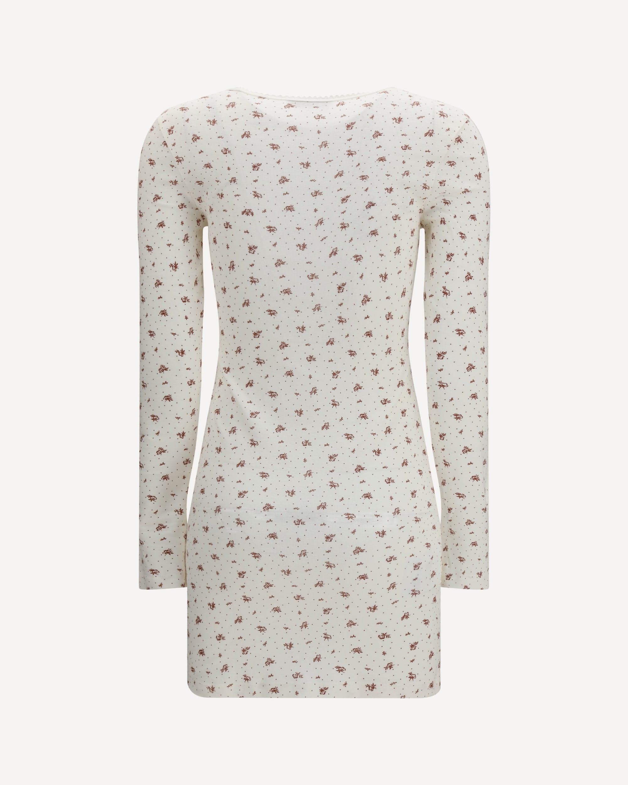 Ribbed Jersey Dress With Flowers - alternate view