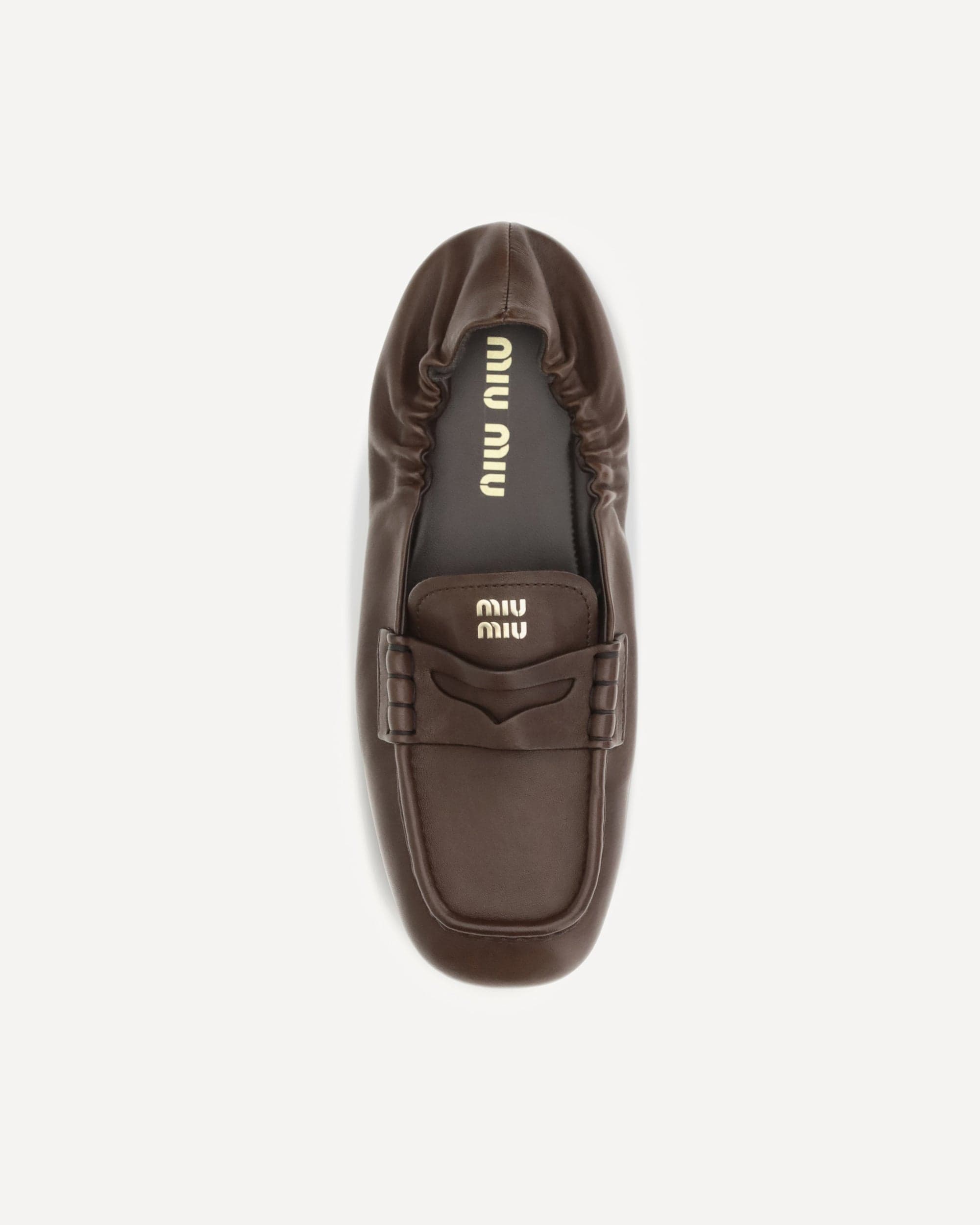 Miu Miu Miu Miu Ruches Loafers In Nappa Leather