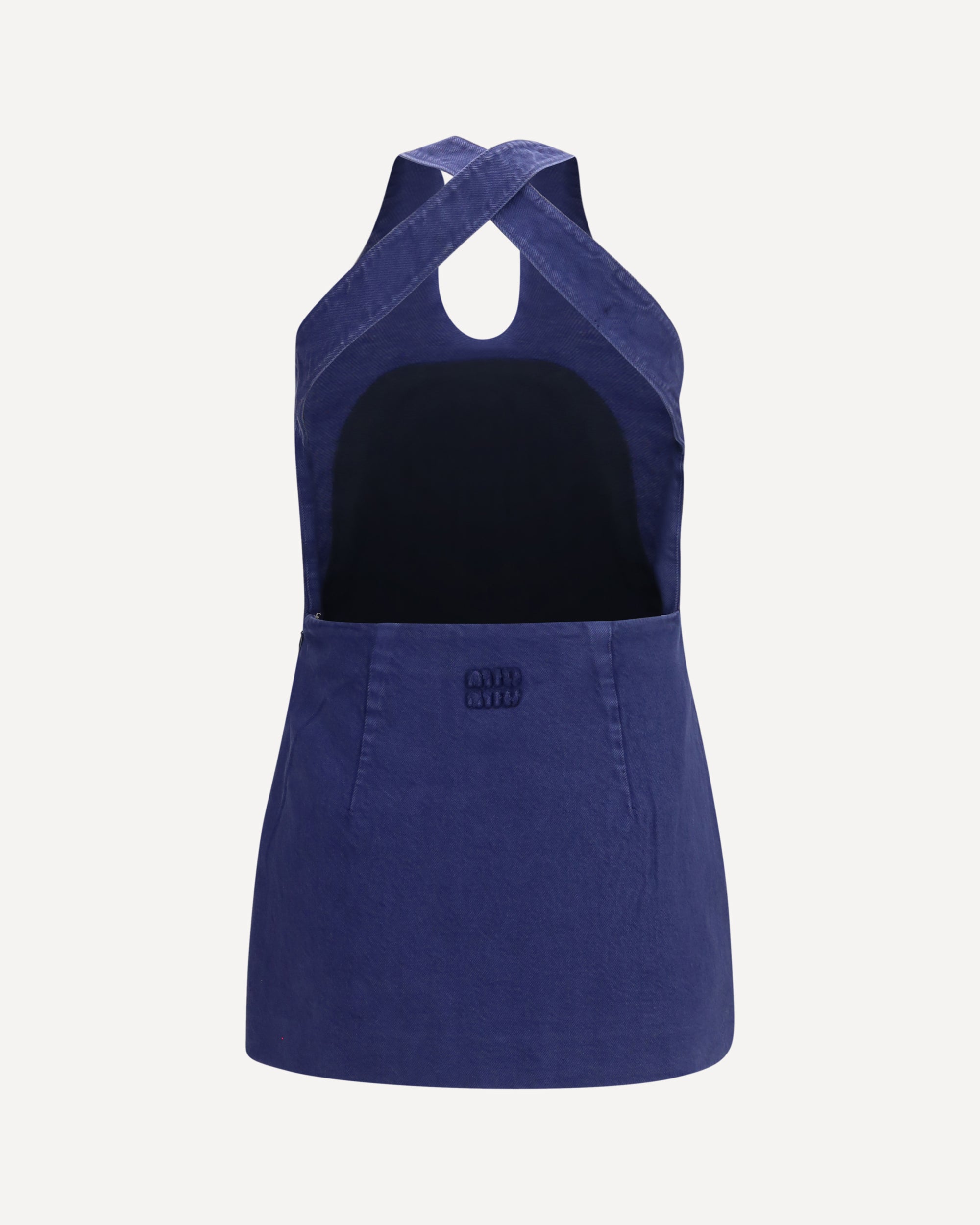 Short Cotton Halter Dress - alternate view