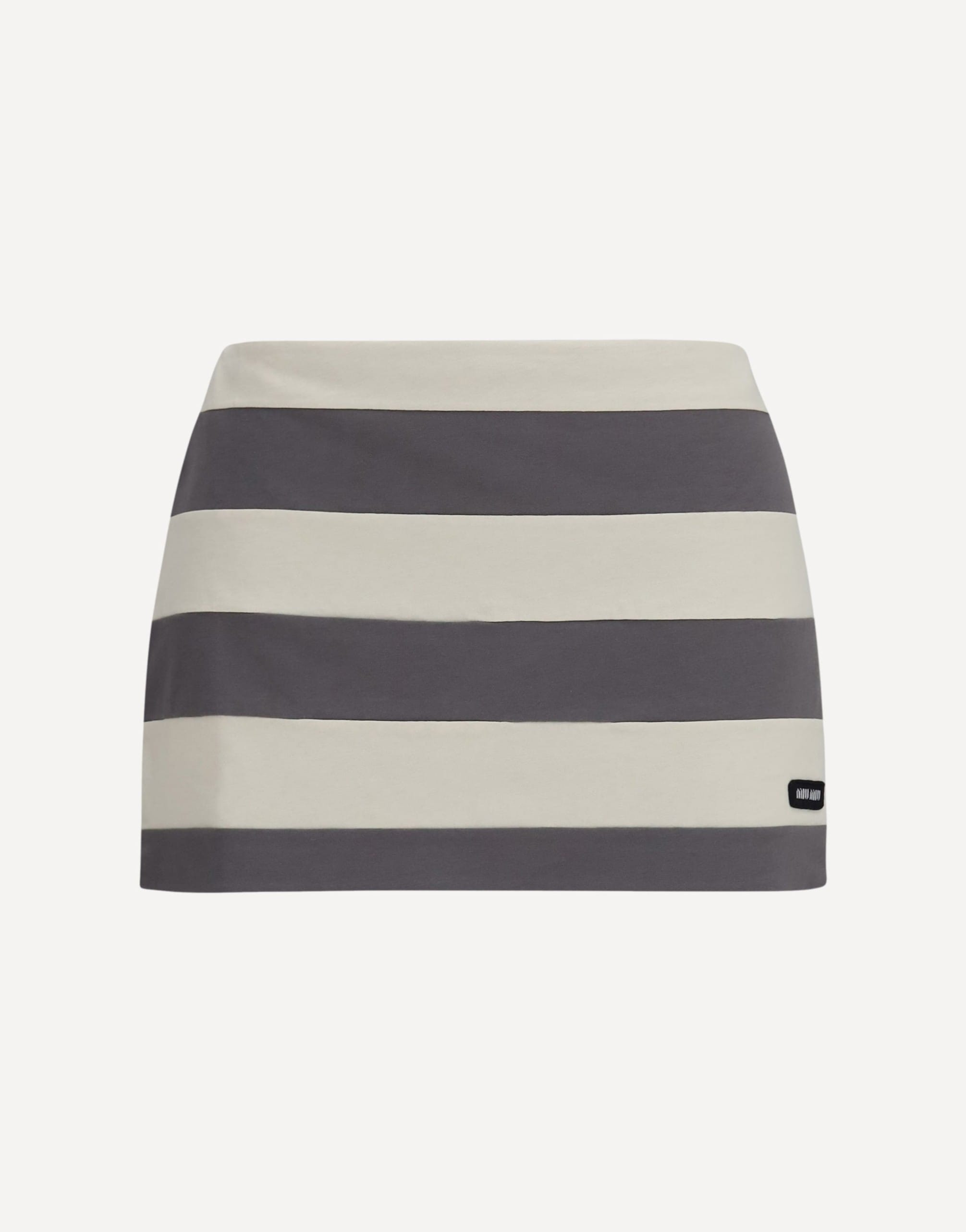 Miu Miu Miu Miu Striped Cotton Mini Skirt