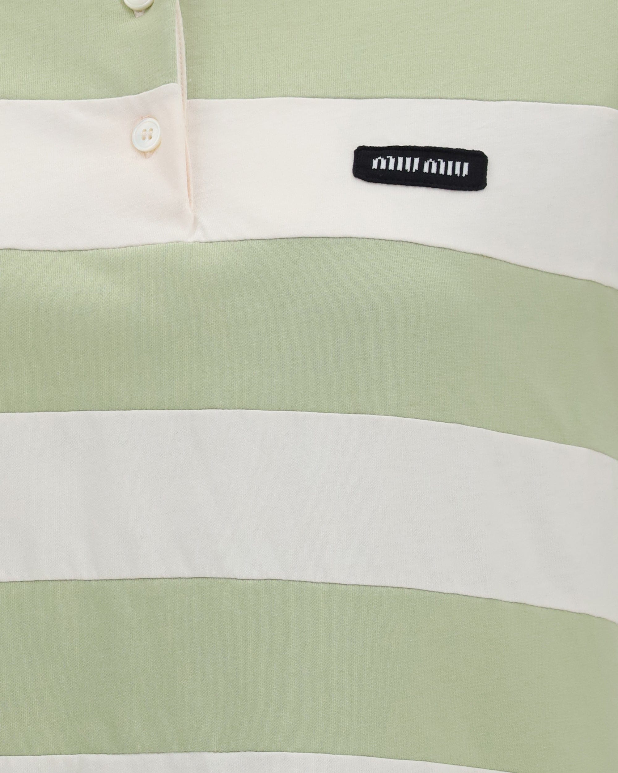Miu Miu Miu Miu Striped Long-Sleeve Polo
