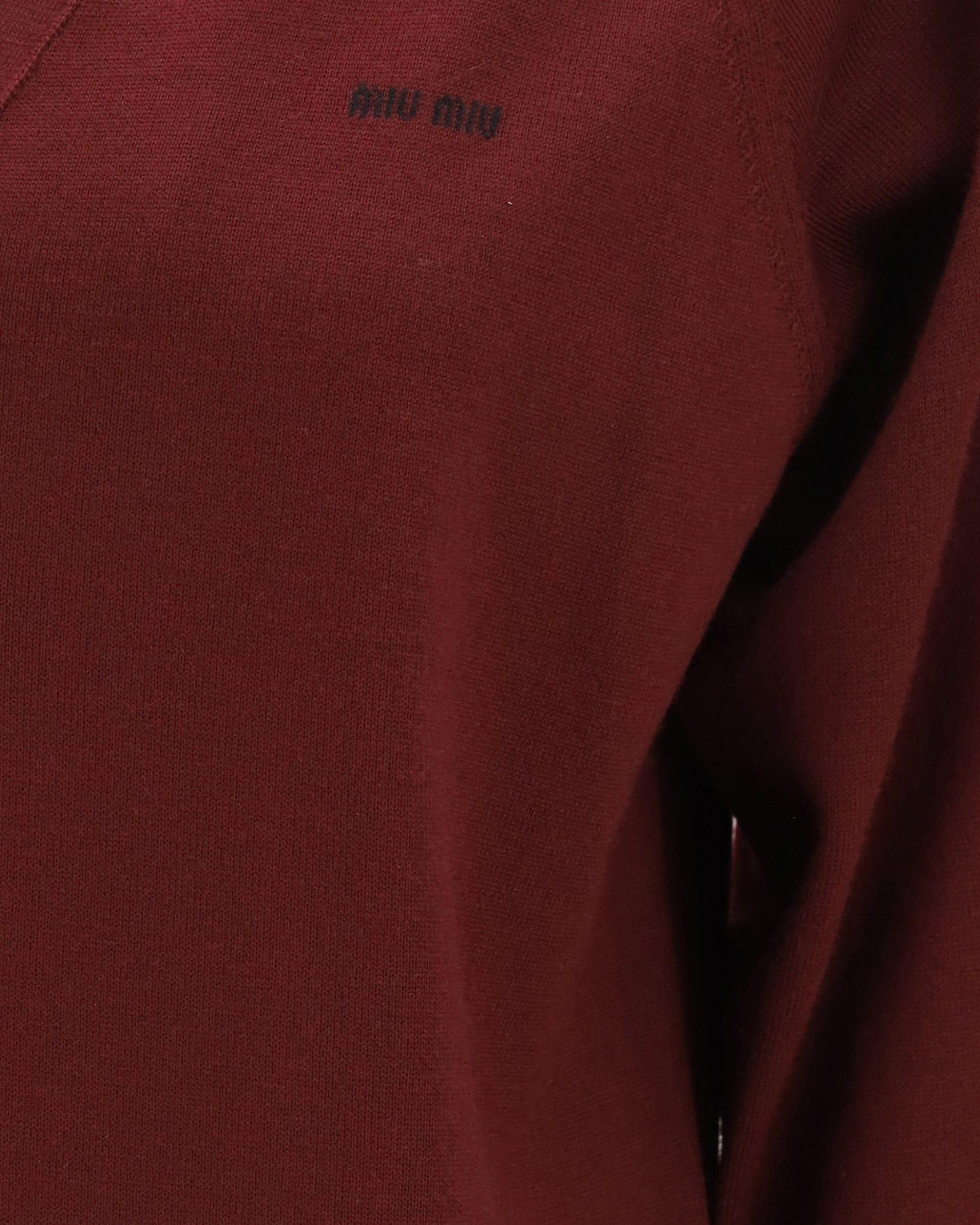Miu Miu Miu Miu Virgin Wool Cardigan With Collar