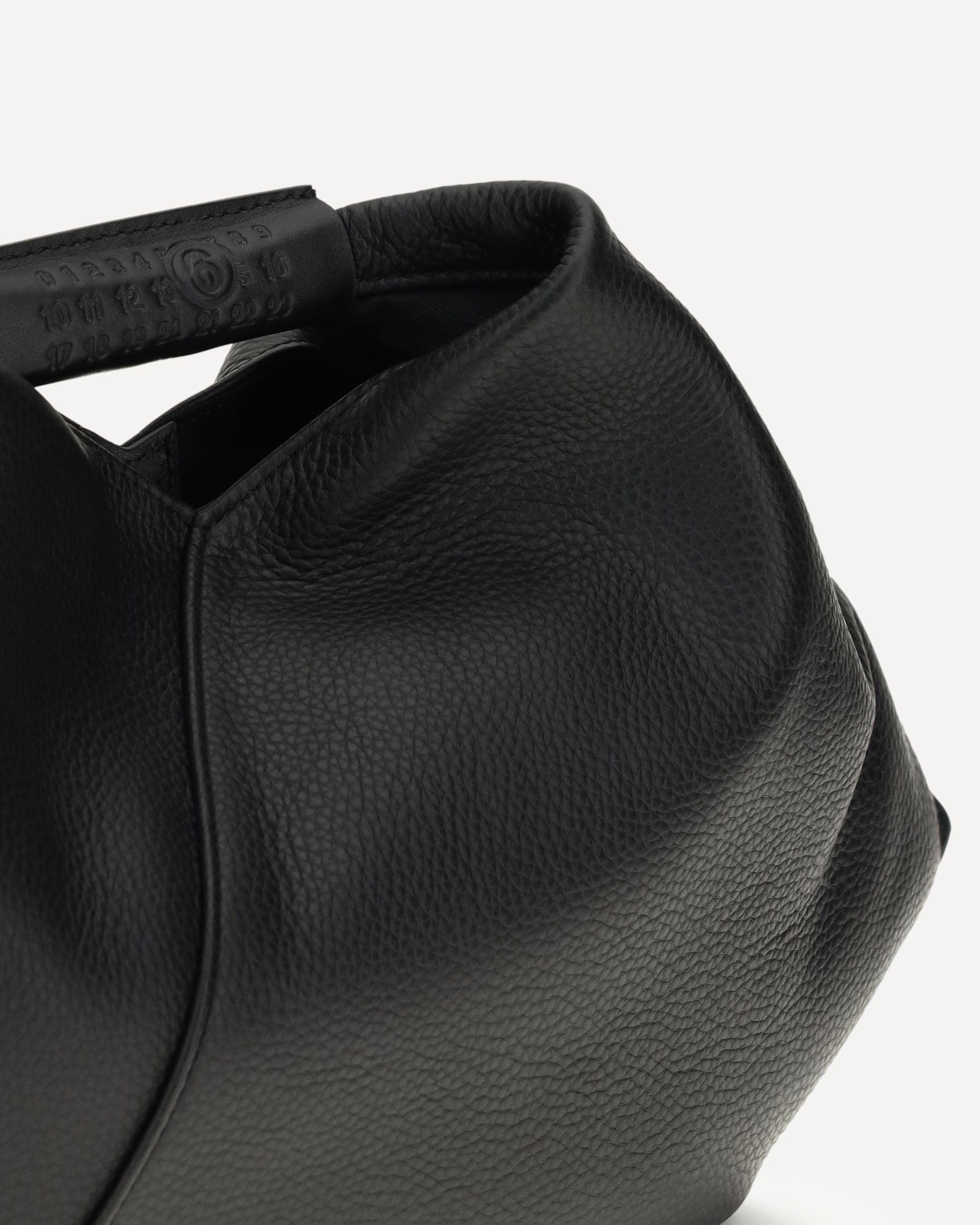 MM6 Draped Grained Leather Handbag