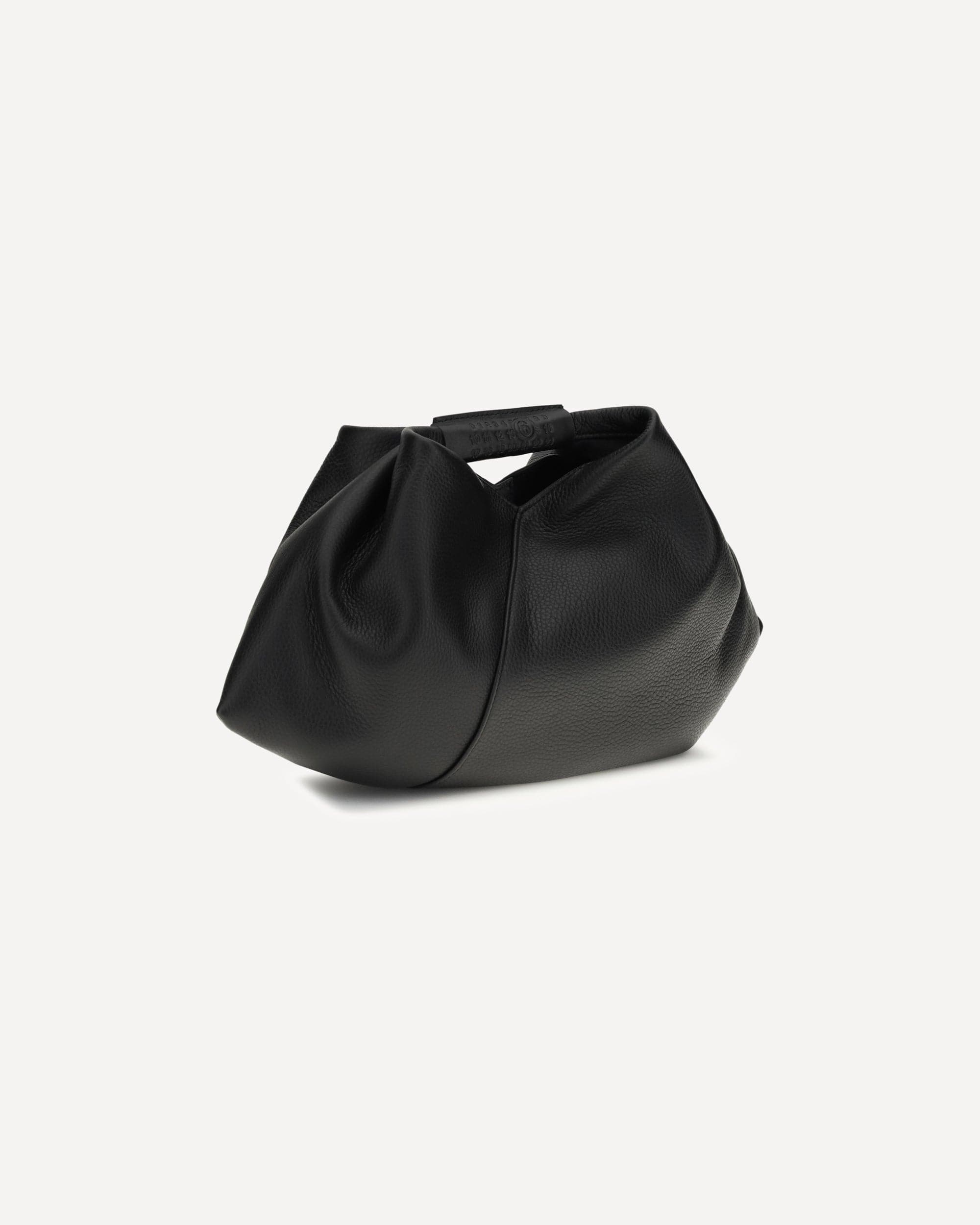 MM6 Draped Grained Leather Handbag