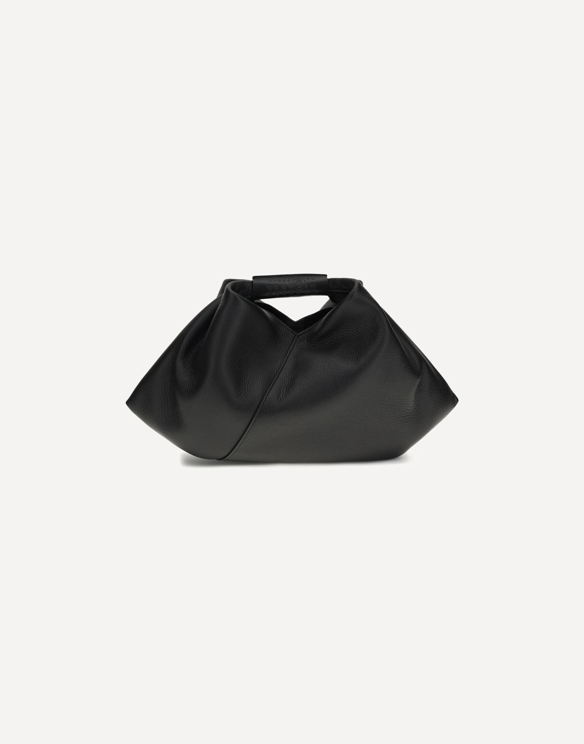 MM6 Draped Grained Leather Handbag