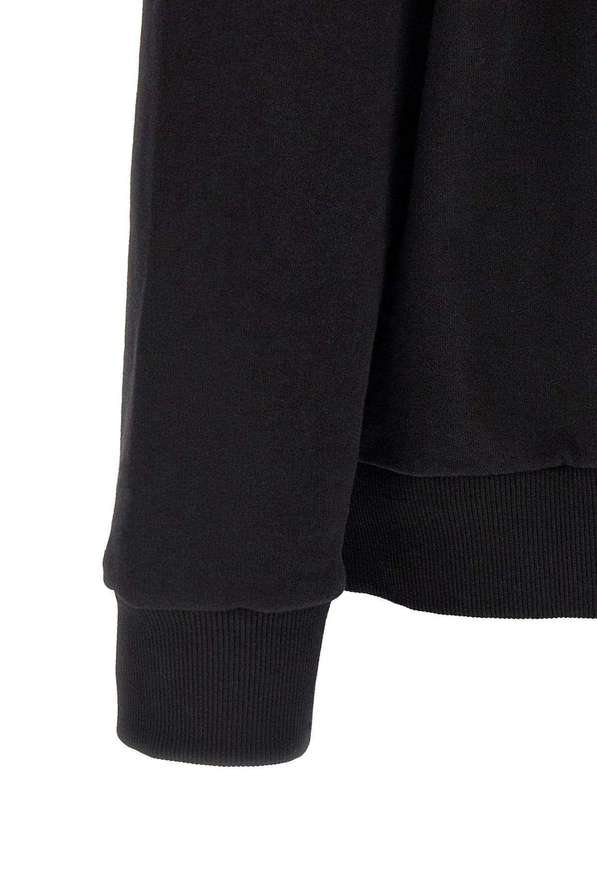 MM6 Maison Margiela MM6 Maison Margiela Black Cotton Logo Patch Hoodie