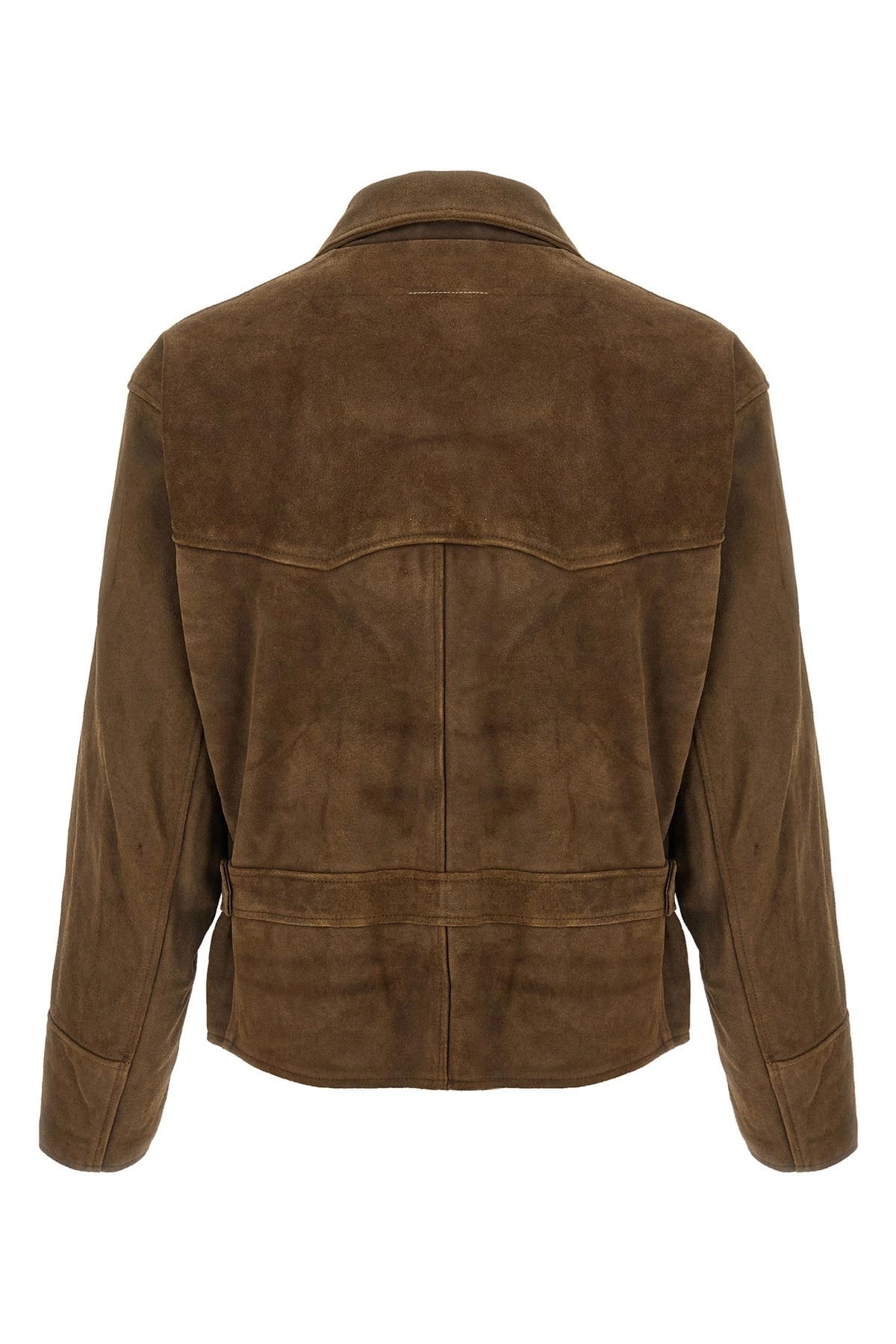 MM6 Maison Margiela MM6 Maison Margiela Brown Suede Biker Jacket