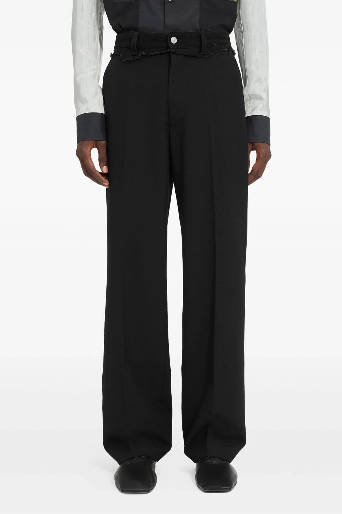 MM6 Maison Margiela Pantalon à empiècement en denim - alternate view
