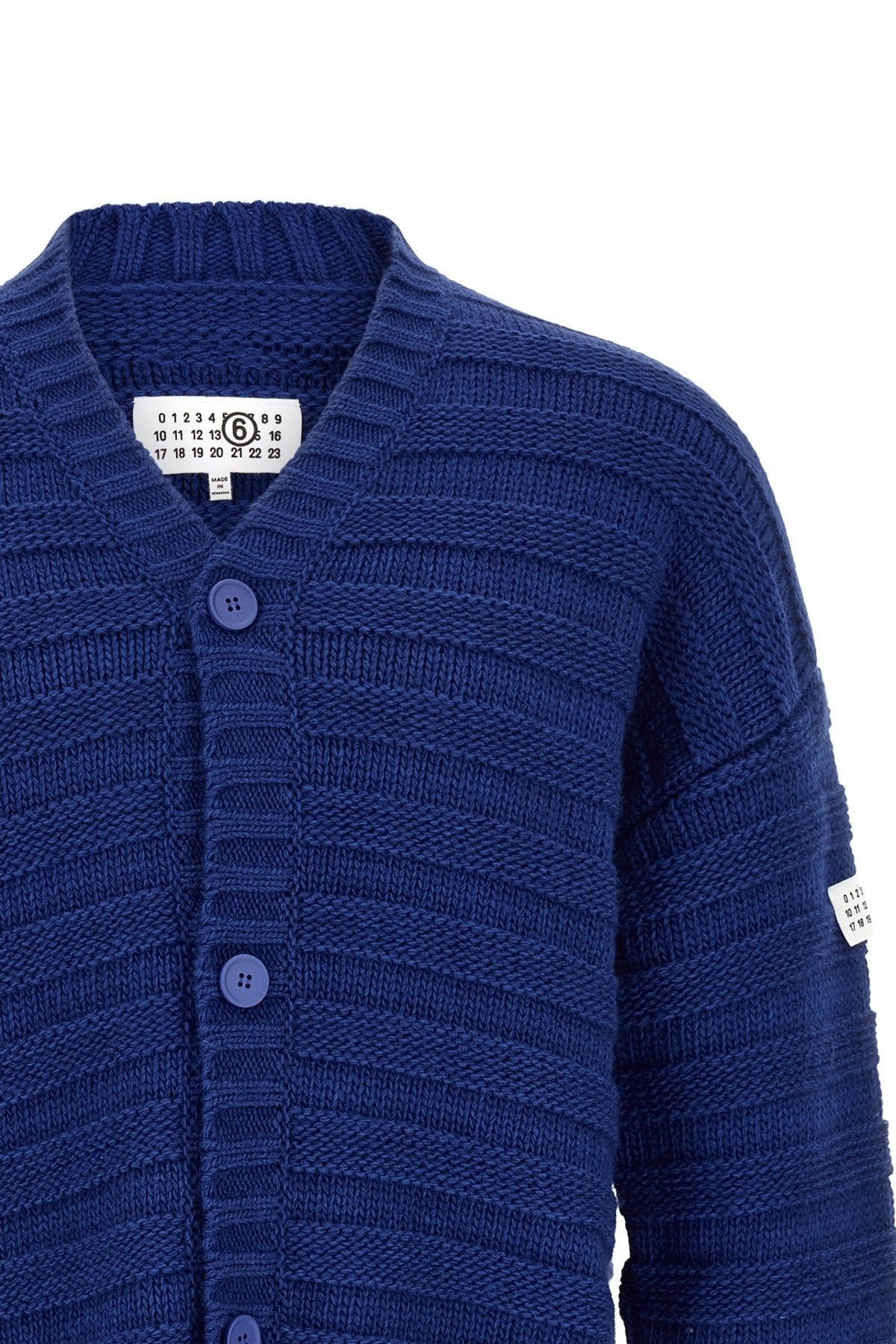 MM6 Maison Margiela Distressed Wool Blend Cardigan
