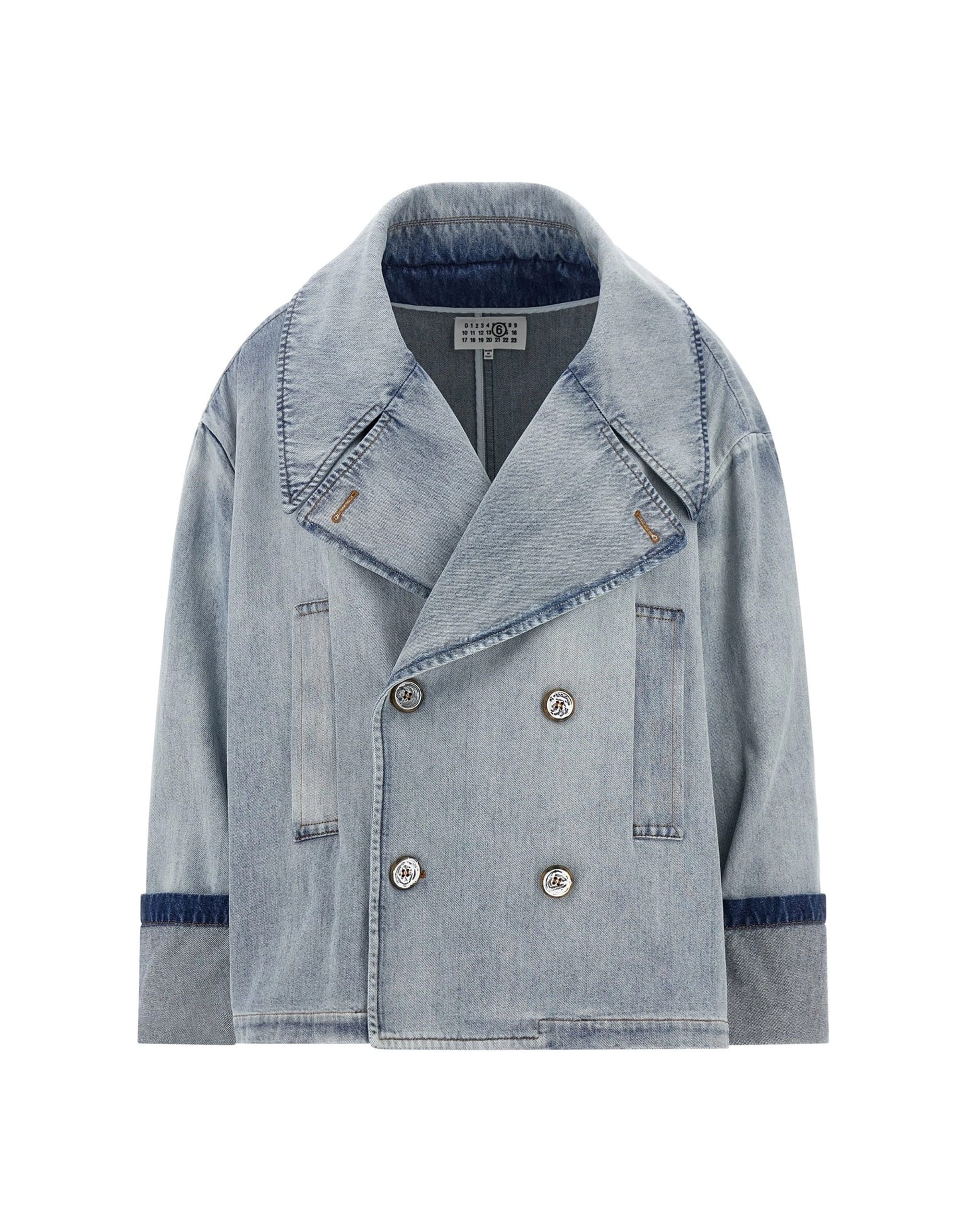 MM6 Maison Margiela MM6 Maison Margiela Double-Breasted Denim Jacket