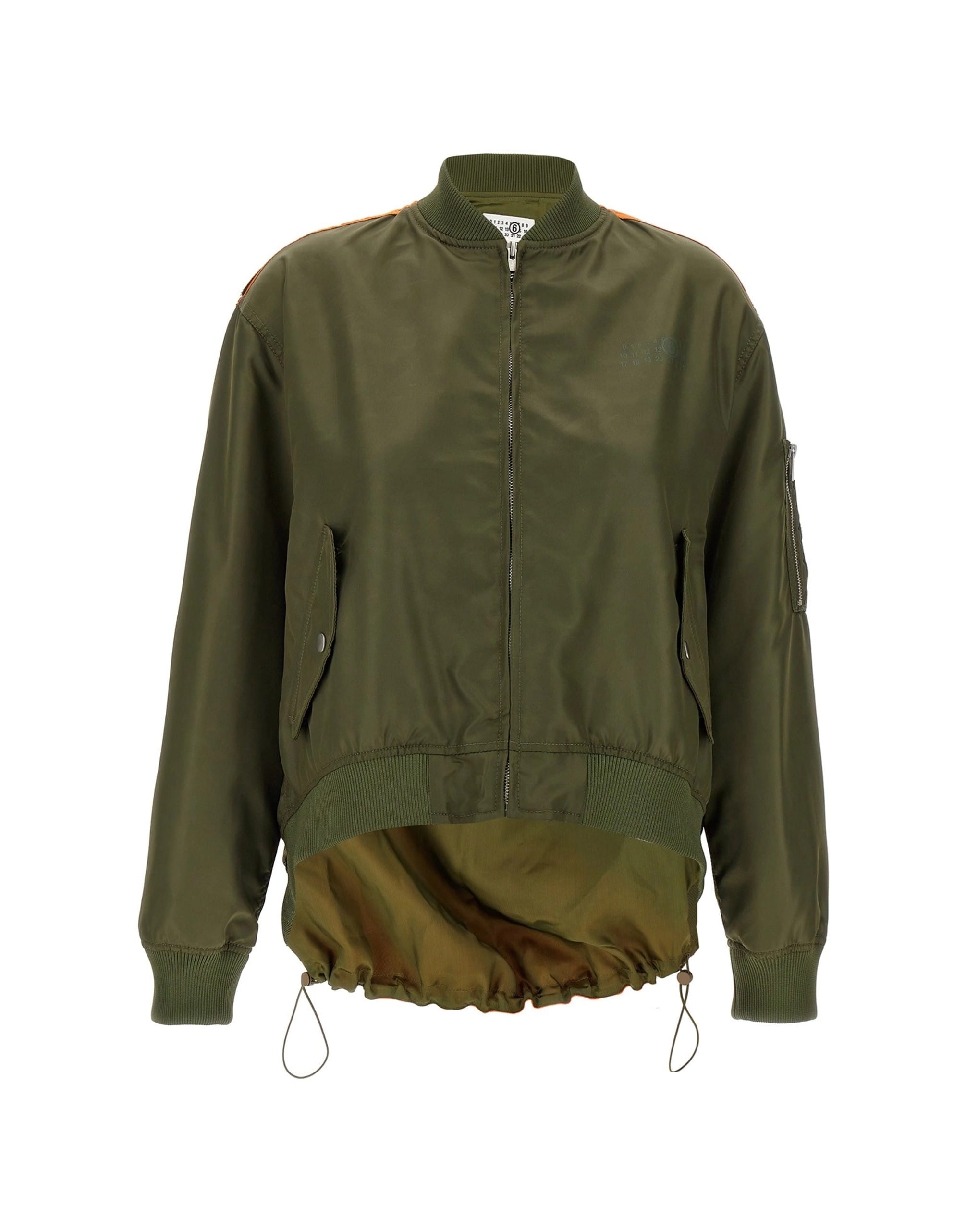 MM6 Maison Margiela MM6 Maison Margiela Green Nylon Bomber Jacket