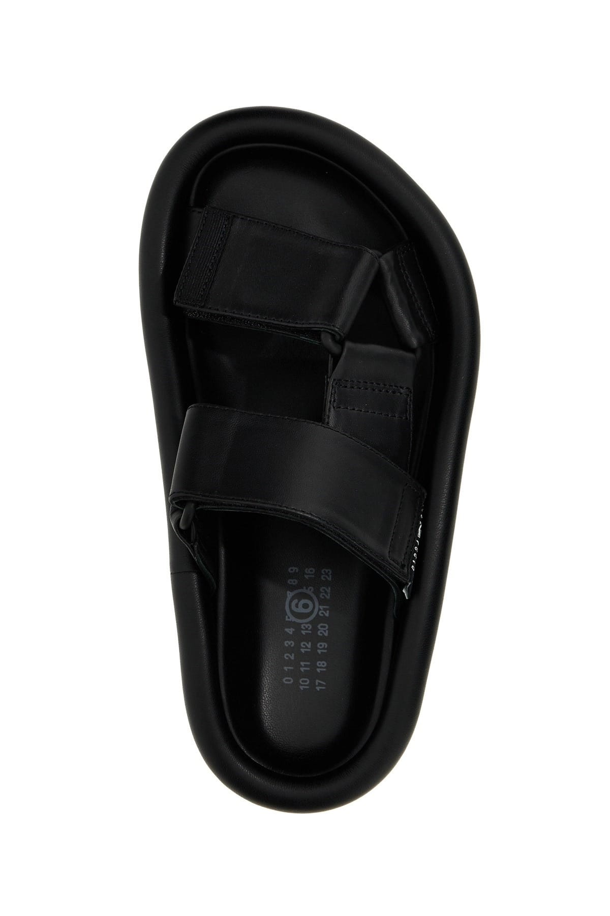 MM6 Maison Margiela MM6 Maison Margiela Leather Velcro Slides