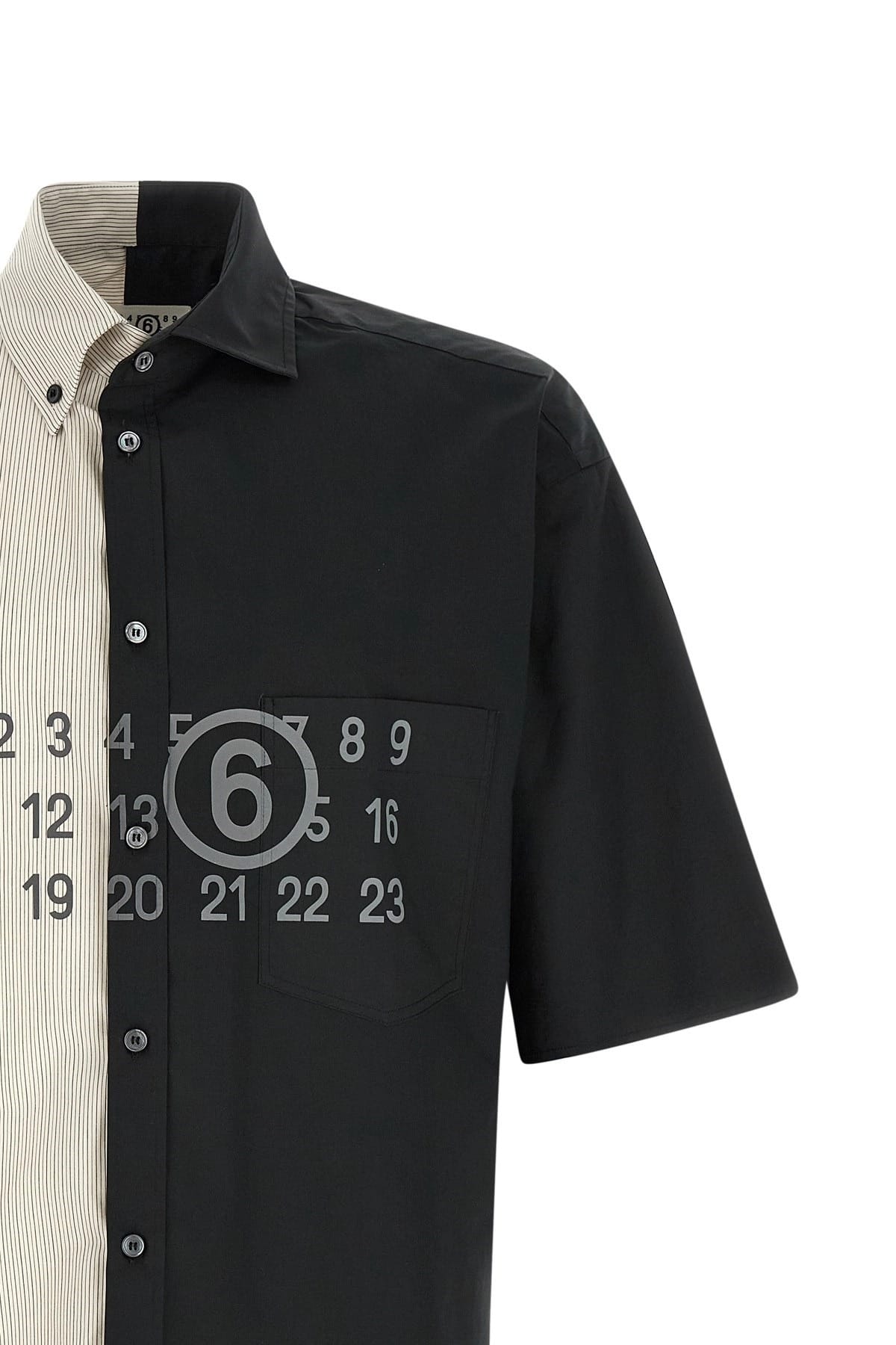 MM6 Maison Margiela MM6 Maison Margiela Patchwork Cotton Poplin Shirt