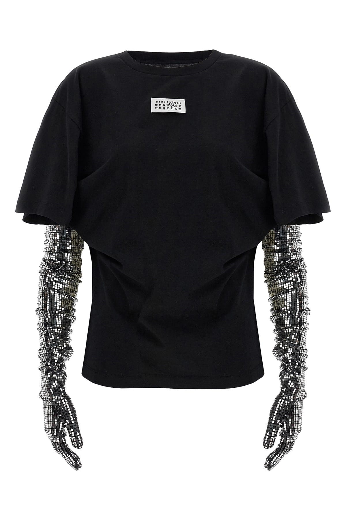 MM6 Maison Margiela MM6 Maison Margiela Sequin Gloves T-Shirt