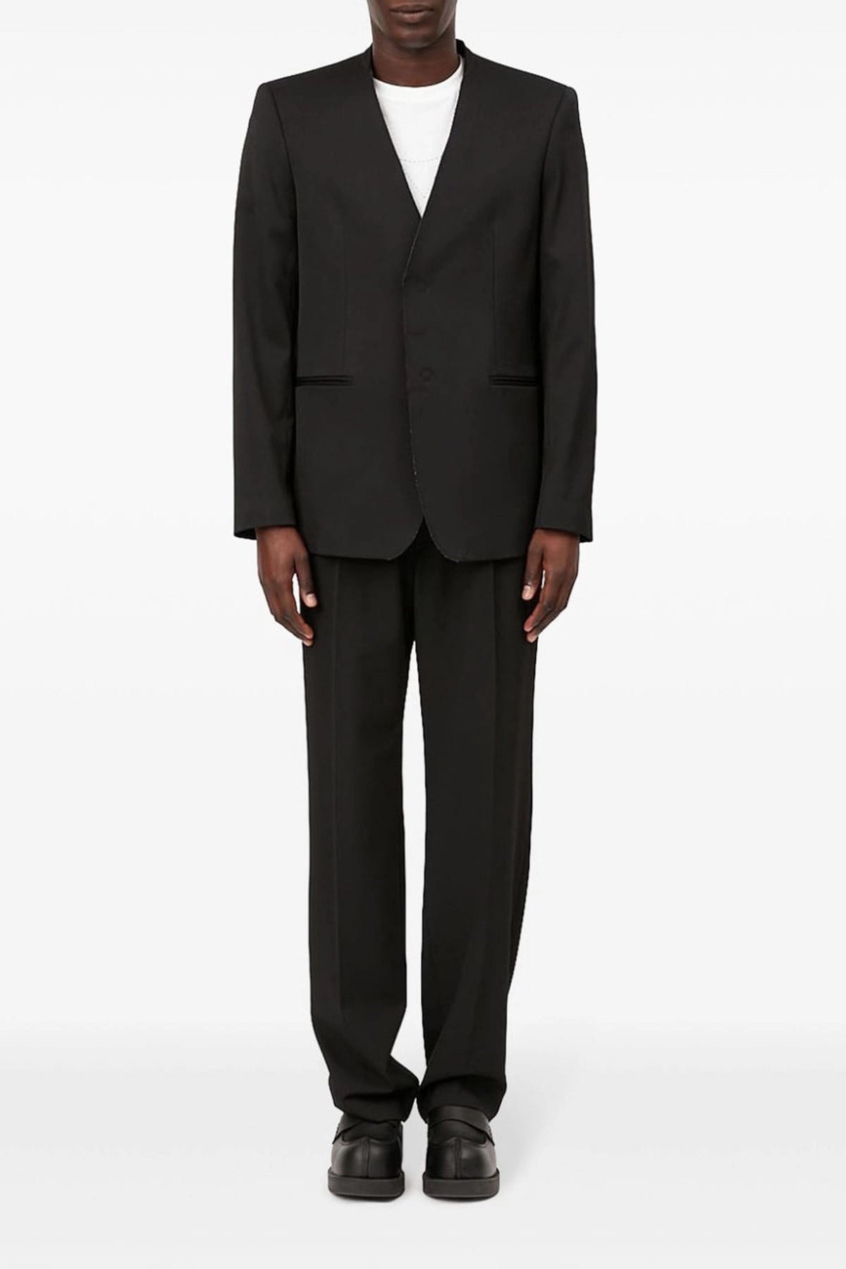 MM6 Maison Margiela Blazer à simple boutonnage en mélange de laine - alternate view