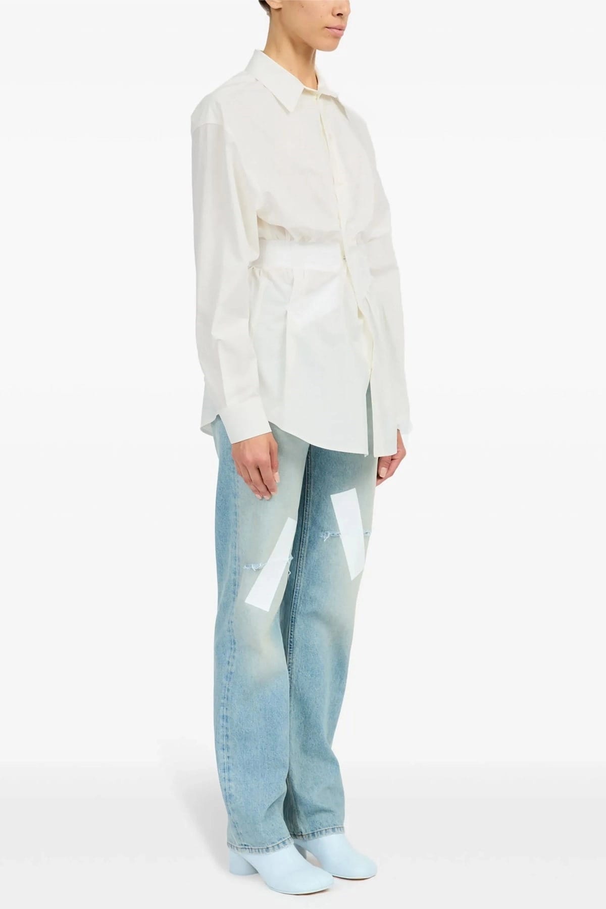 MM6 Maison Margiela Taped Cotton Poplin Shirt - alternate view