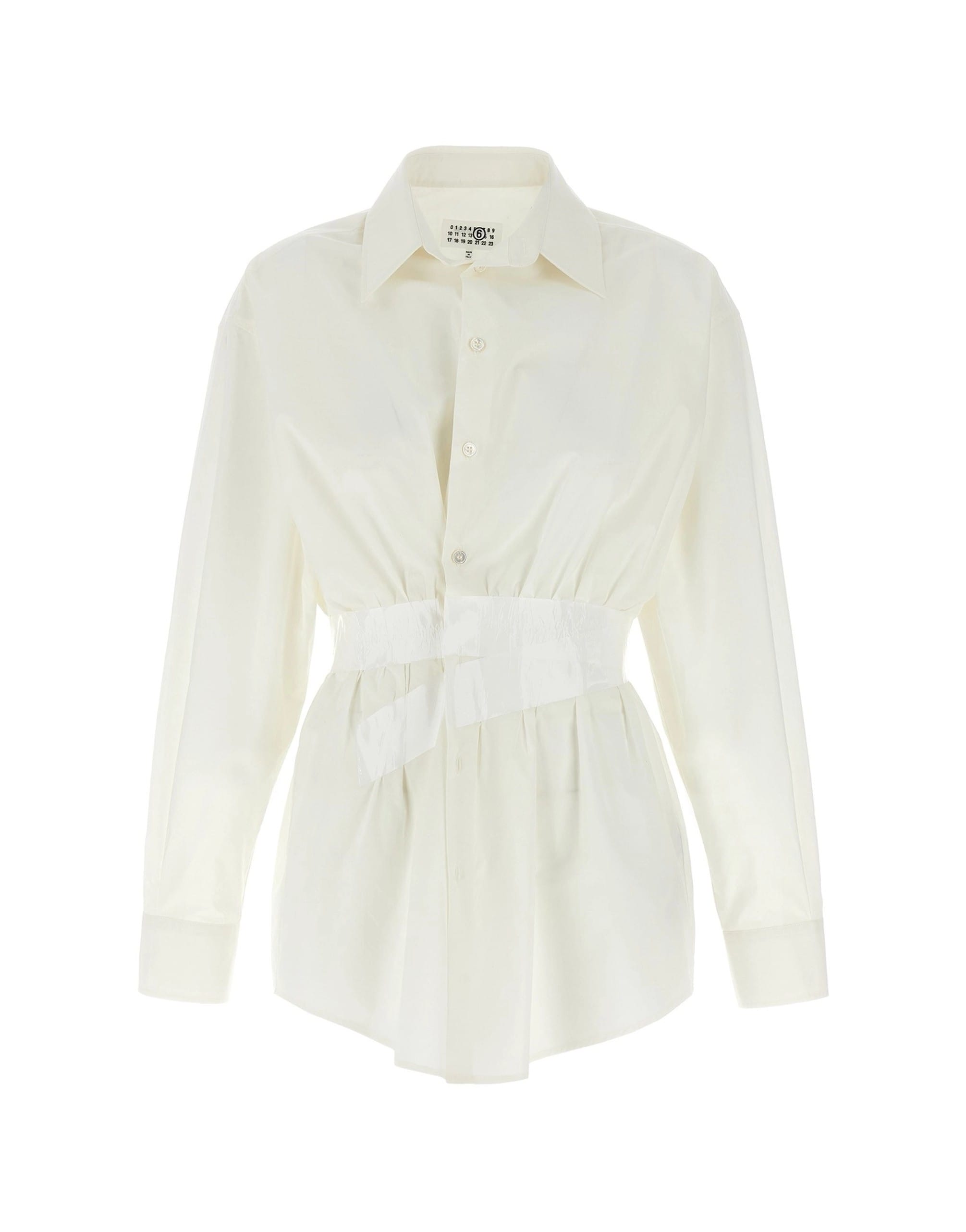 MM6 Maison Margiela MM6 Maison Margiela Taped Cotton Poplin Shirt