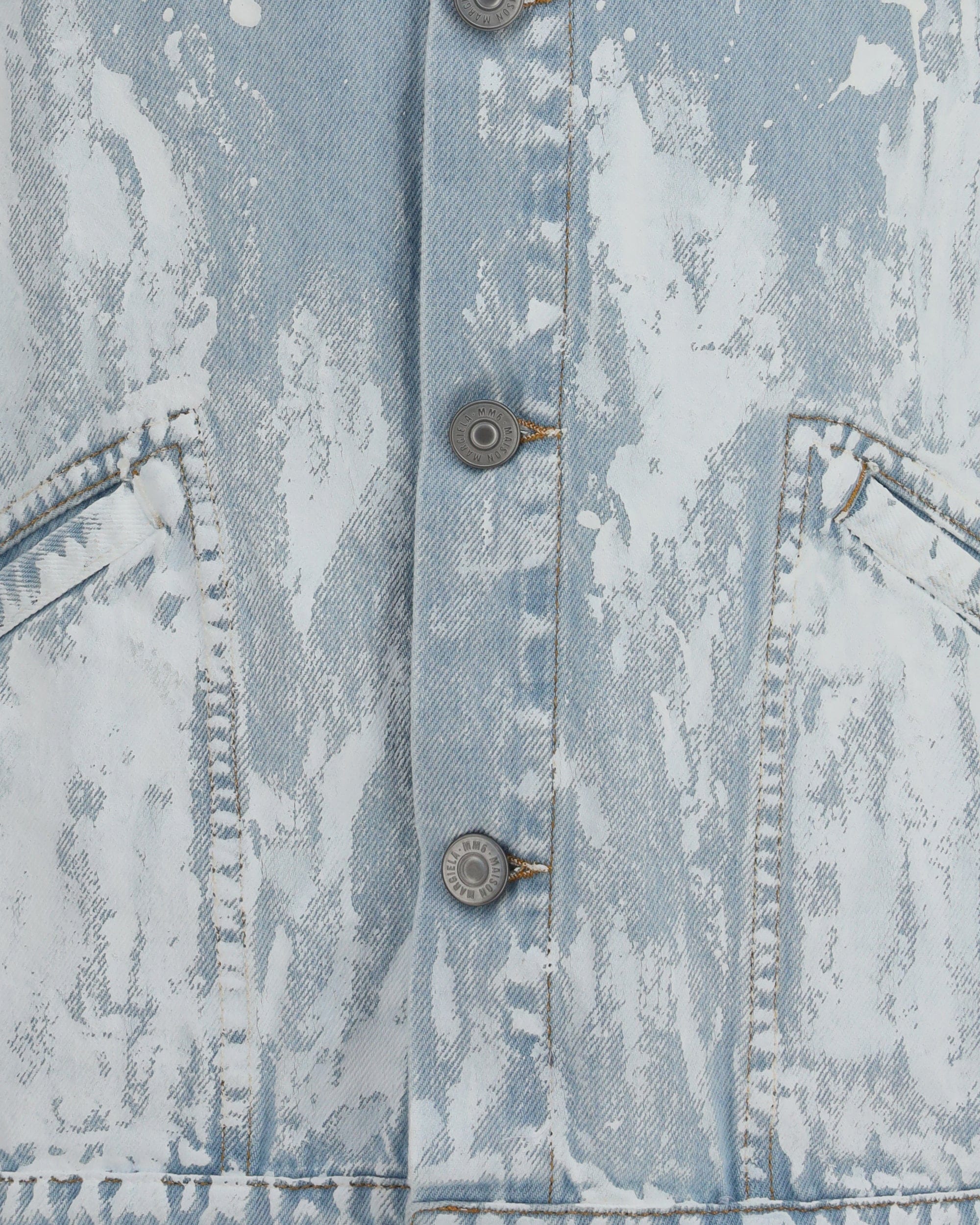 MM6 MM6 Paint-Effect Denim Jacket
