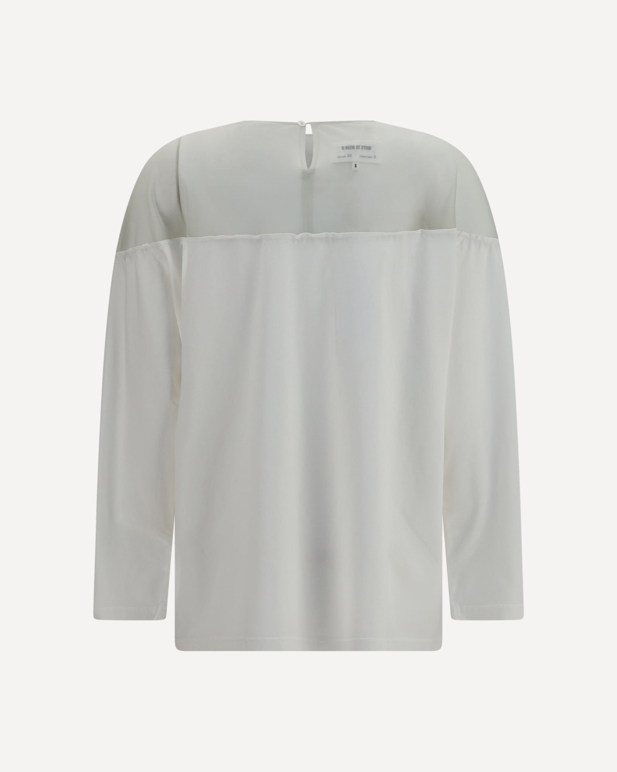 MM6 Bedrucktes transparentes Langarmshirt - alternate view