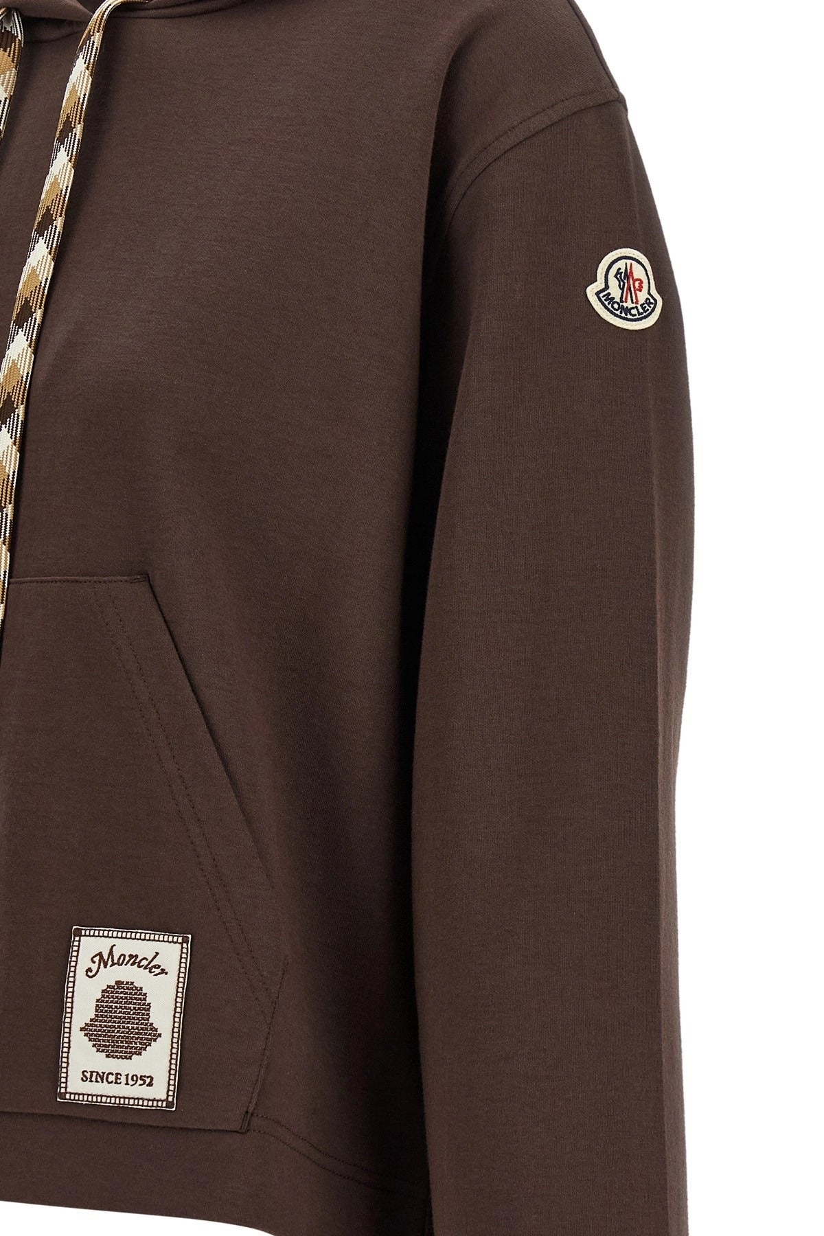 Moncler Cropped Drawstring Hoodie