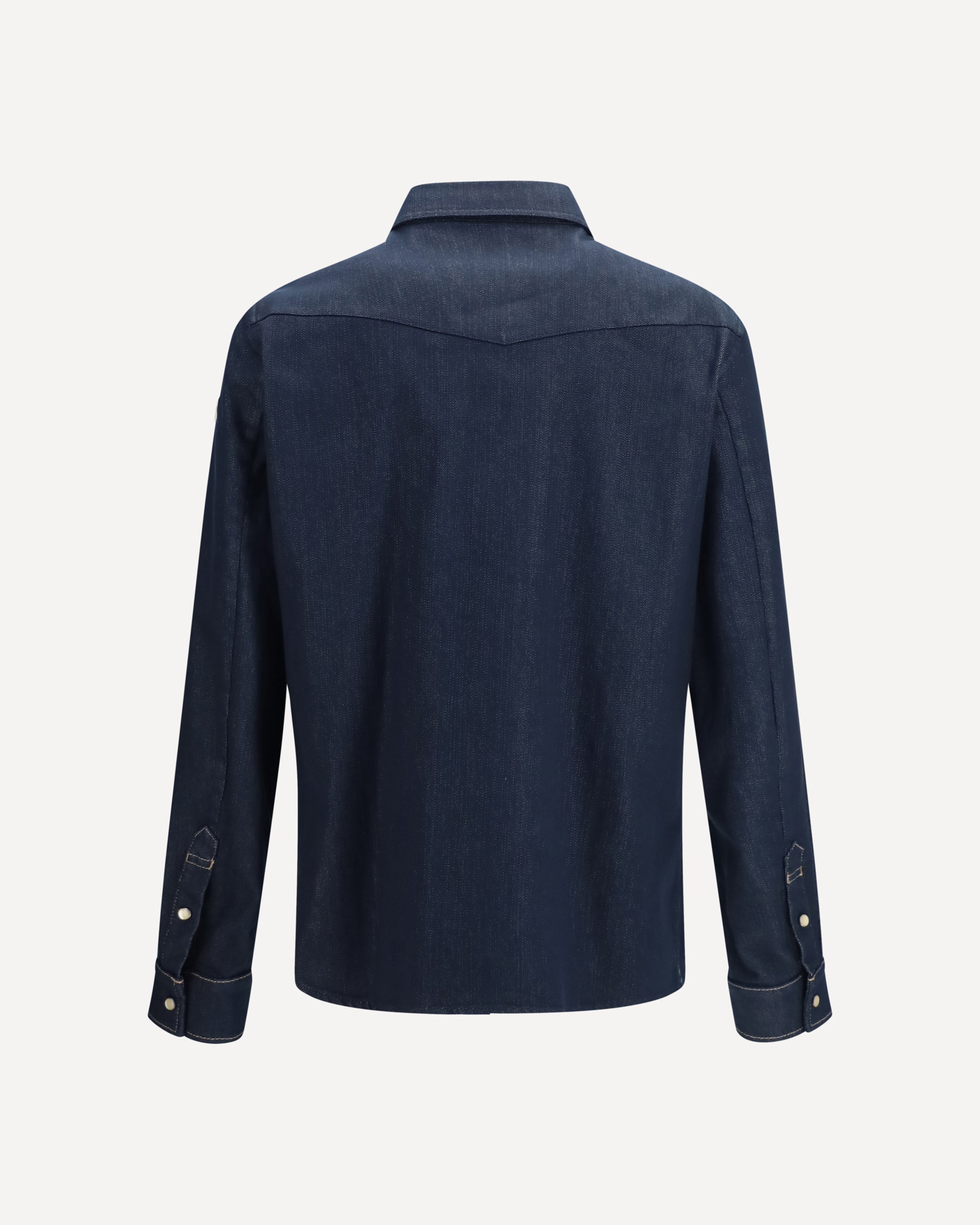 Moncler Veste en denim Moncler avec écusson logo - alternate view