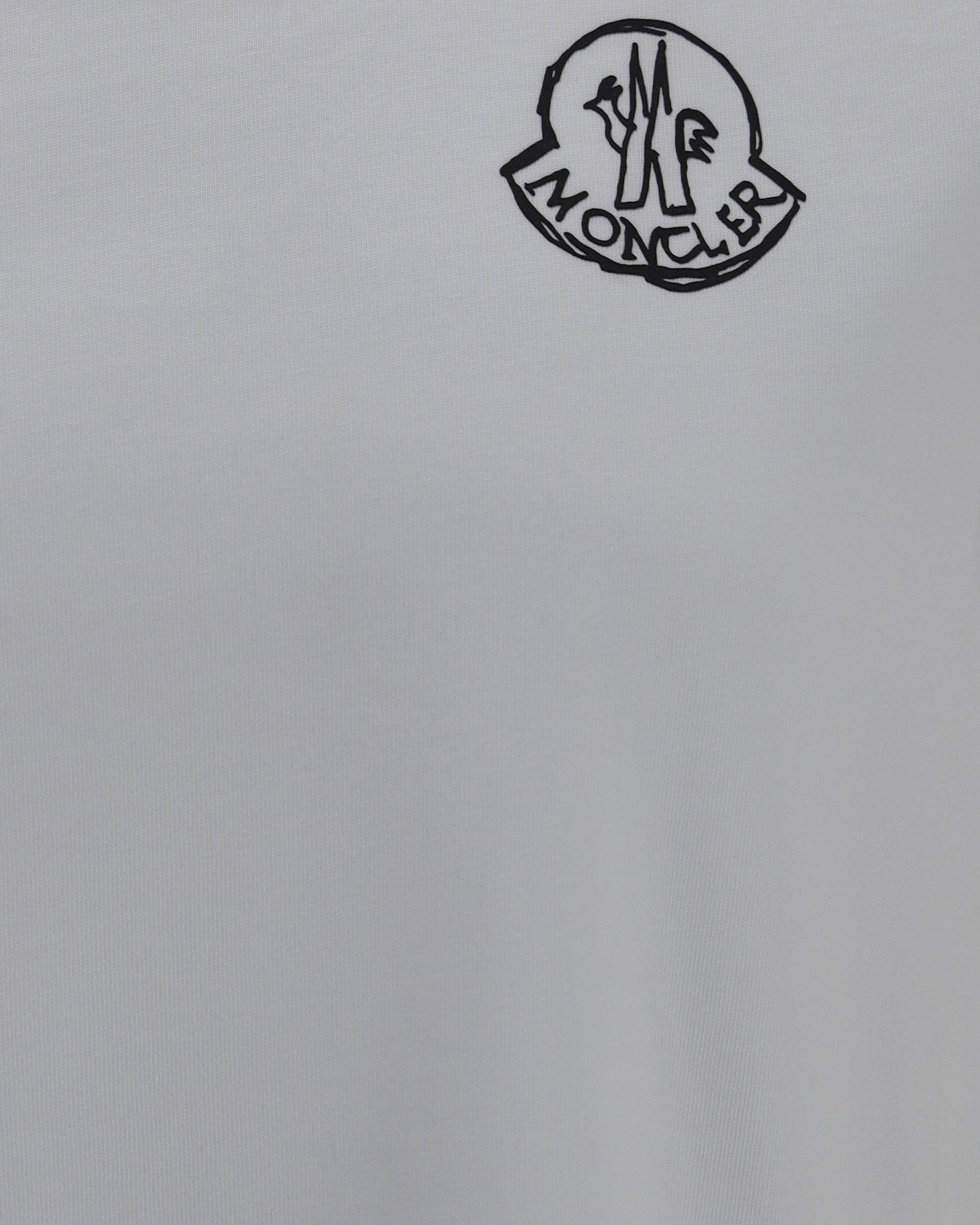 Moncler Logo Patch Cotton Jersey T-Shirt