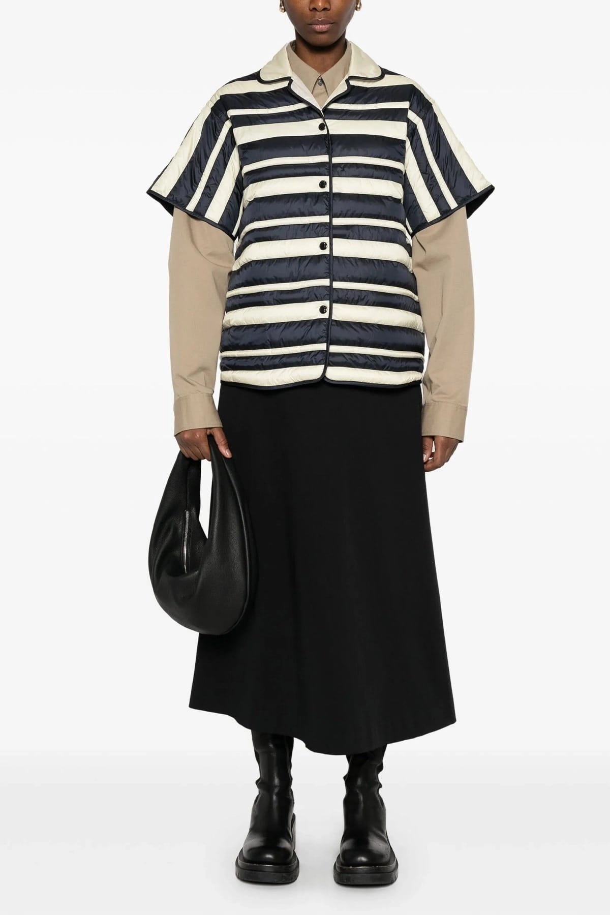Moncler Camisa acolchada a rayas - alternate view