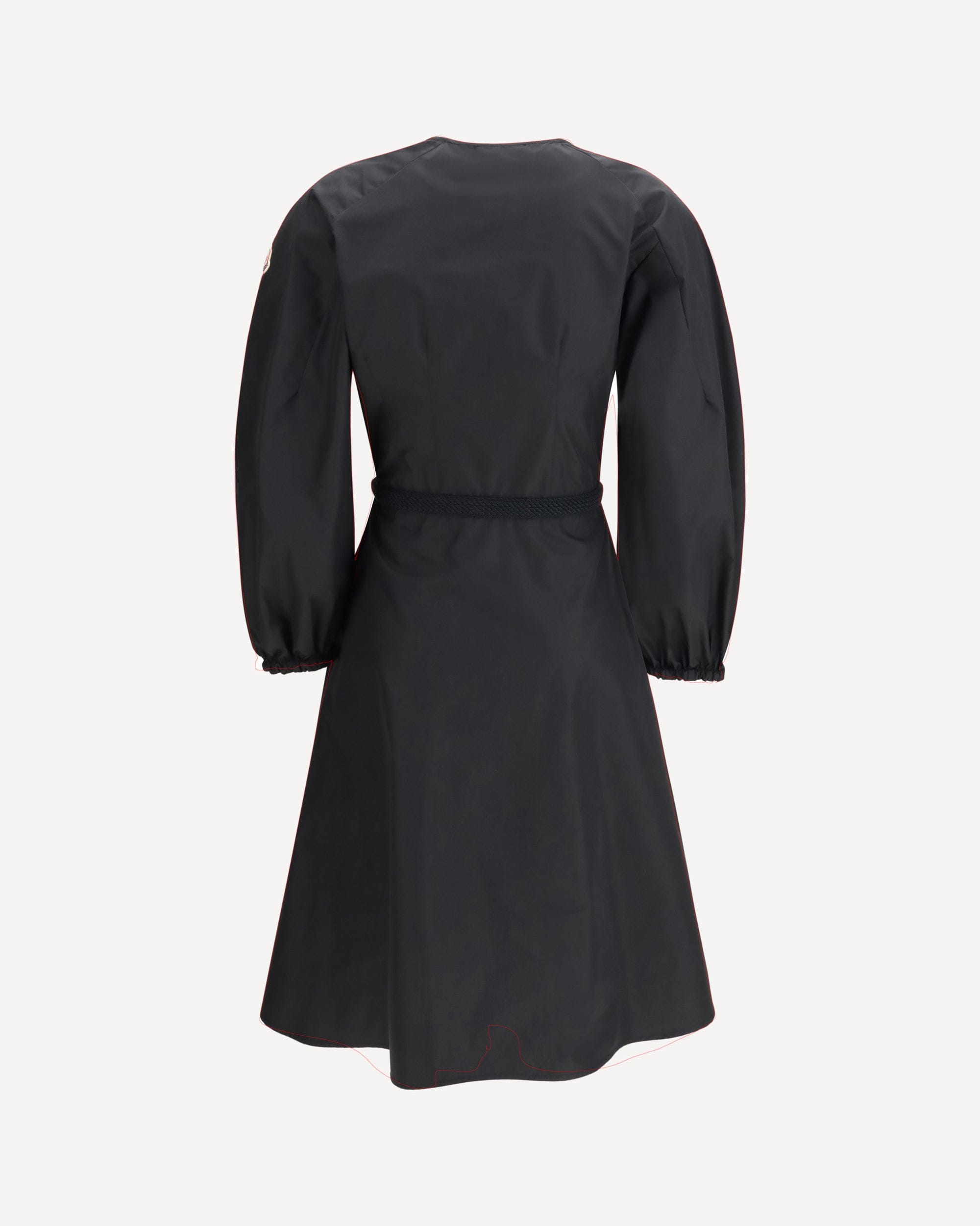 Robe en popeline technique à col rond - alternate view